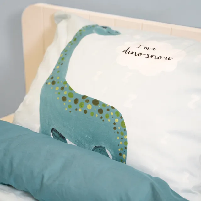 NordDream Kids I'm a Dino-Sore pussilakana 140x220 sininen