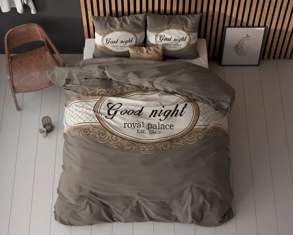 NordDream Essentials Royal Palace Taupe pussilakana 200x200/220 mikrok