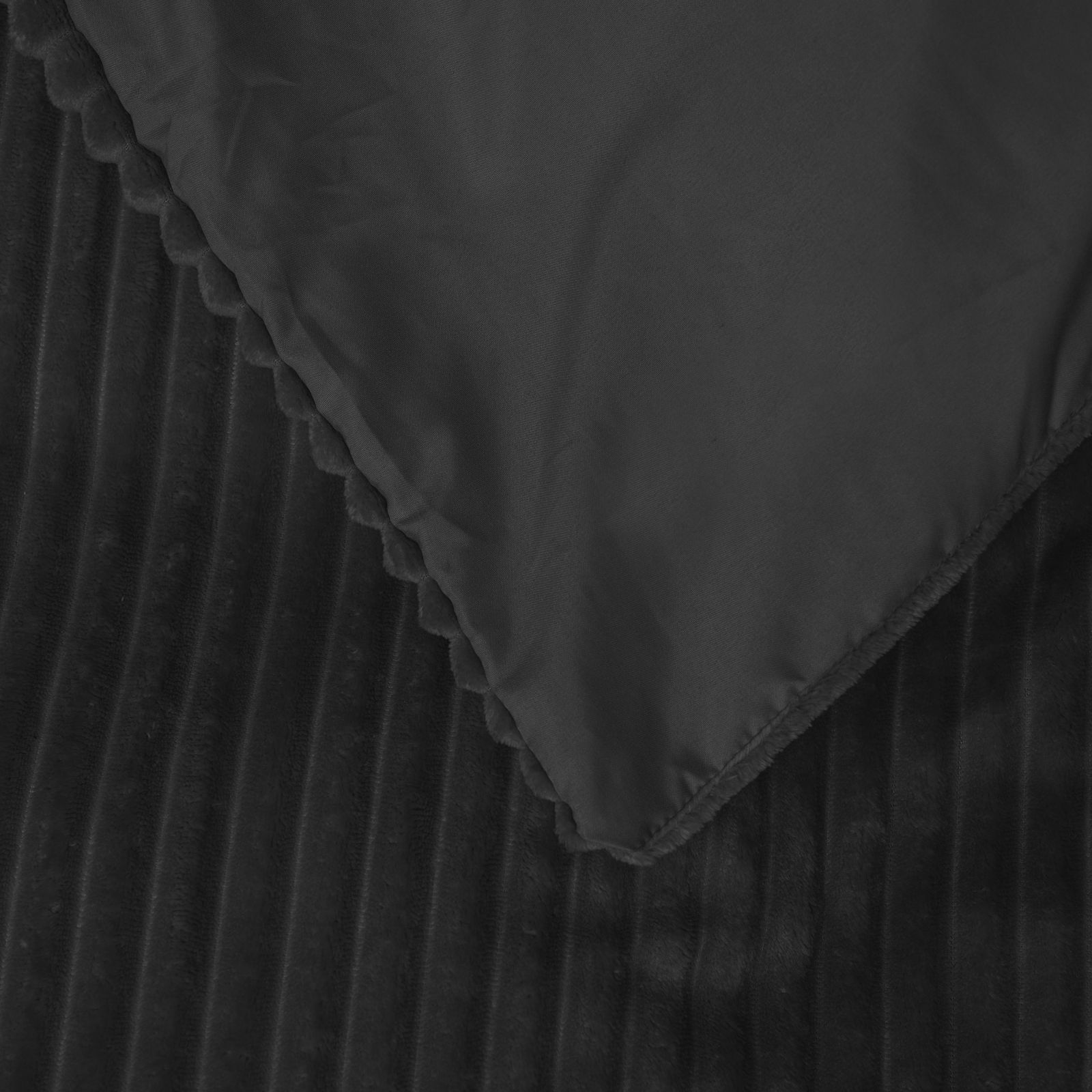 NordDream Teddy Rib pussilakana 240x200 musta