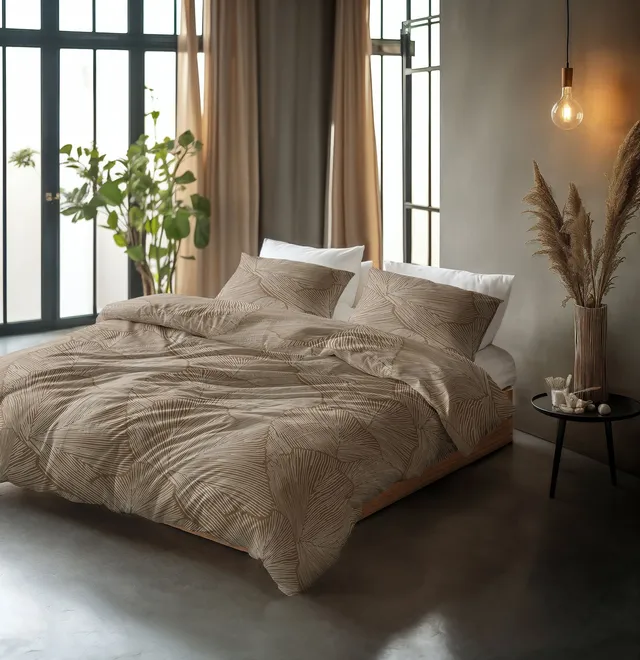 NordDream Pure Amber pussilakana 140x200 beige puuvilla