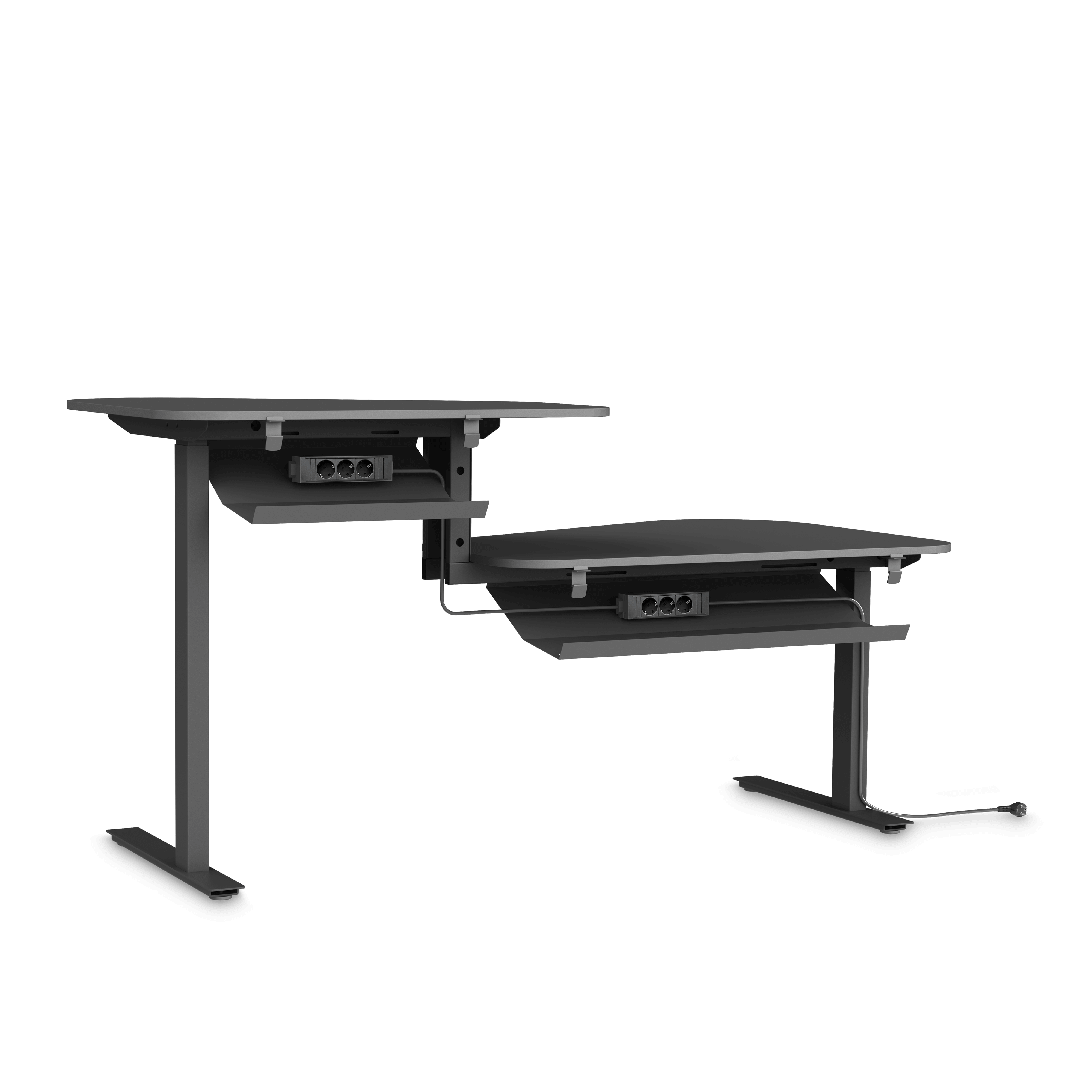 Swopper Active Office Desk Elektro-Set sähkösetti musta