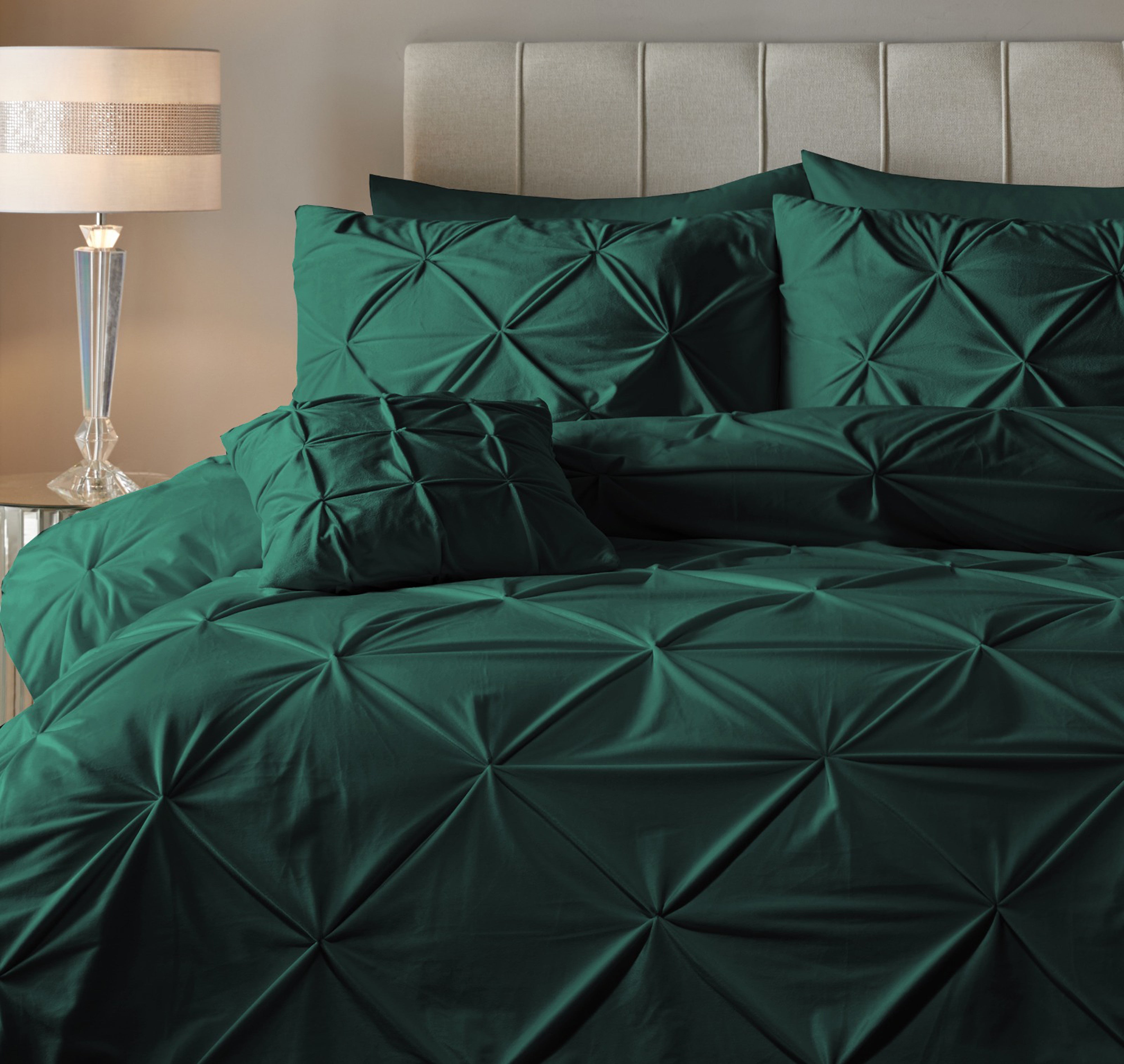 NordDream Velvet Pintuck pussilakana vihreä 140x200/220