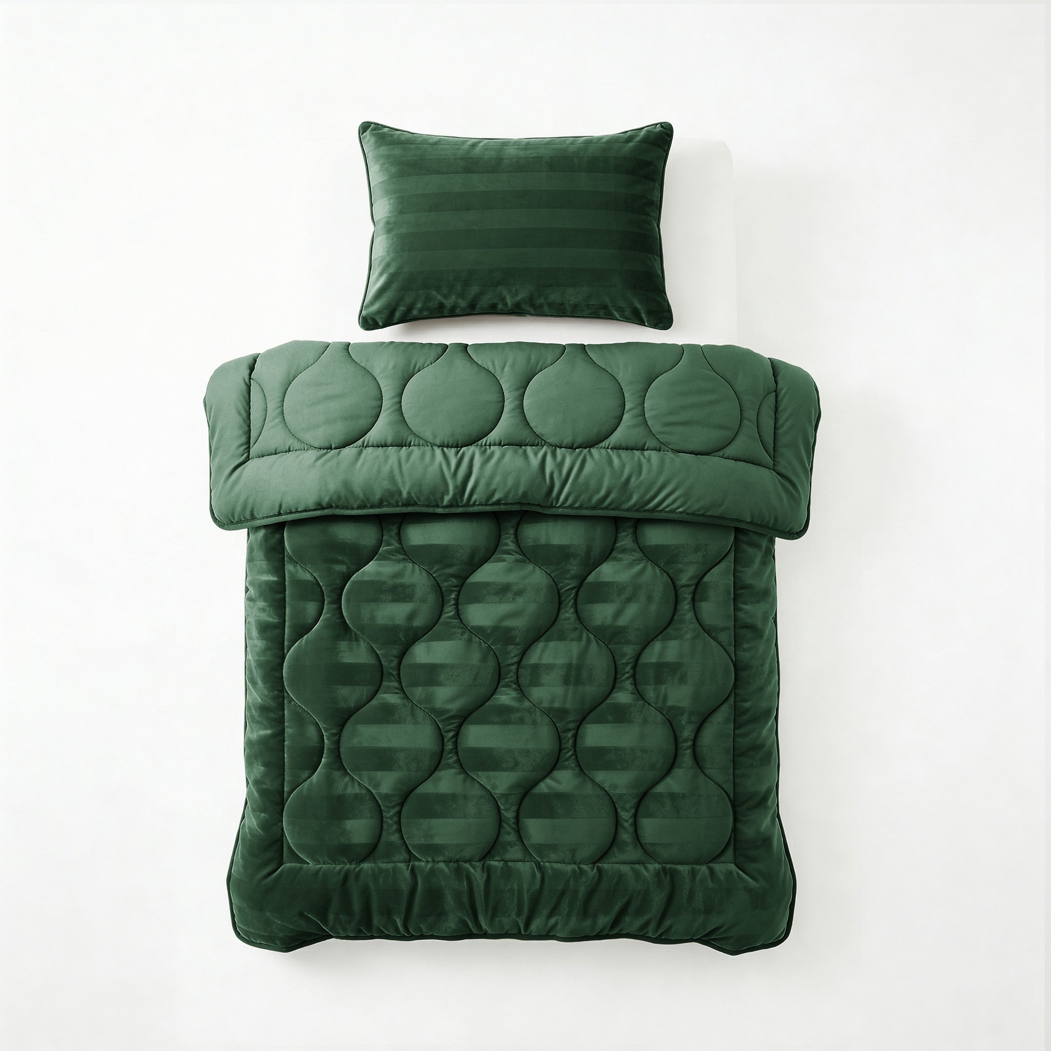 NordDream Lazy Hotel Velvet peitto tummanvihreä 200x200 sametti