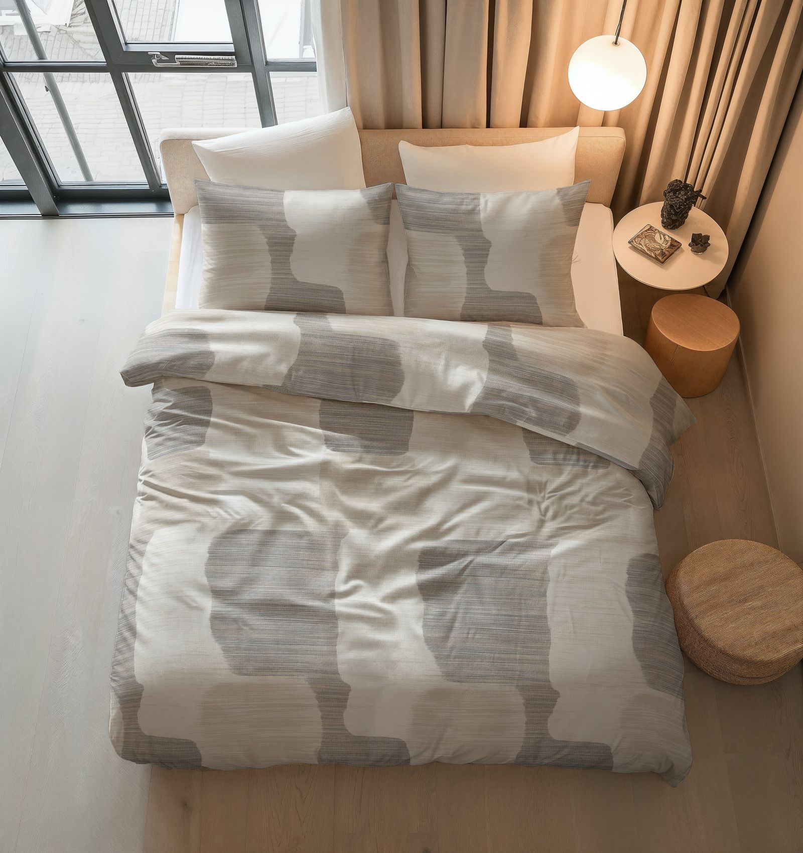 NordDream Pure Dune pussilakana 140x200 harmaa puuvilla