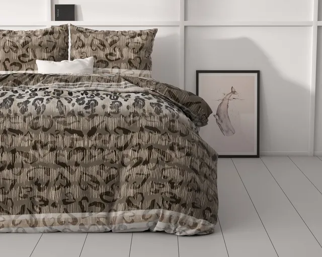 NordSleeps NordDream Classy Tiger pussilakana taupe 240x220 kuvio
