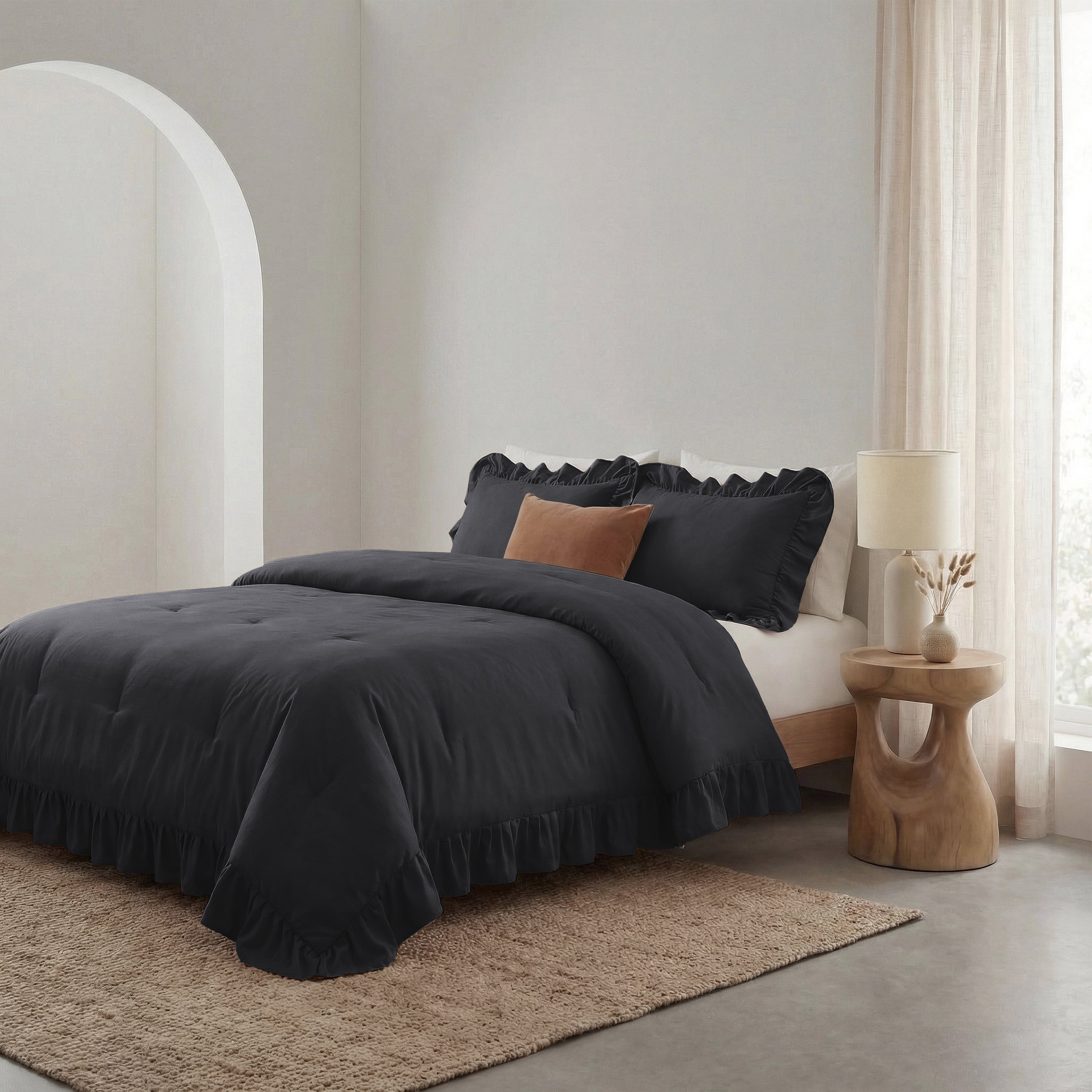 NordDream Lazy Ruffles peitto 140x200 antrasiitti pussiton