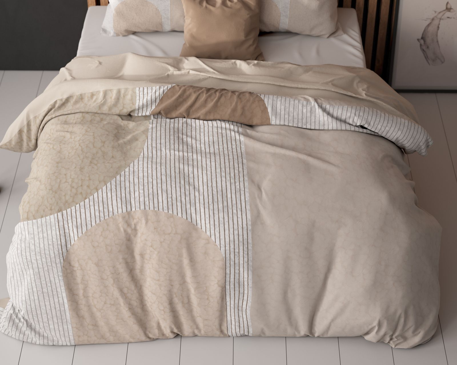 NordDream Essentials Teddy pussilakana kerma 200x200/220 printti