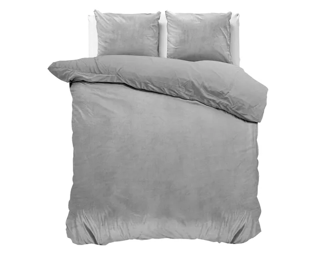 NordDream Velvet pussilakanasetti harmaa 200x220 sametti