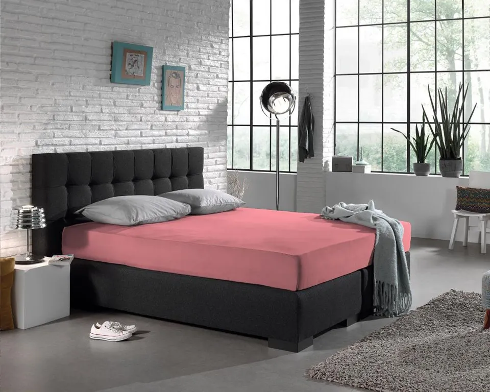 NordDream Jersey aluslakana pinkki 80/100x200 jousto