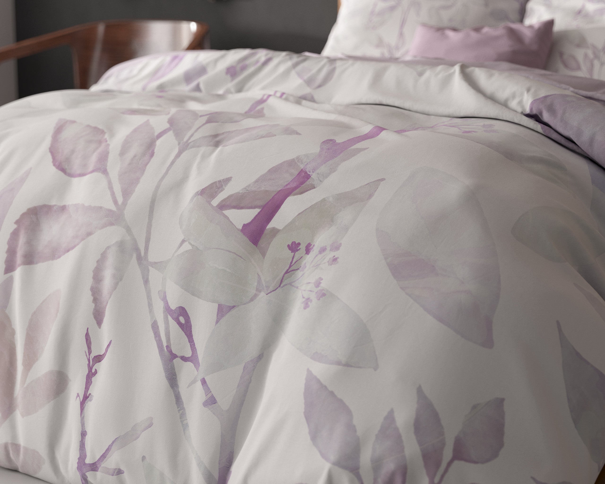 NordDream Essentials Water Leaves pussilakana 200x200cm valk