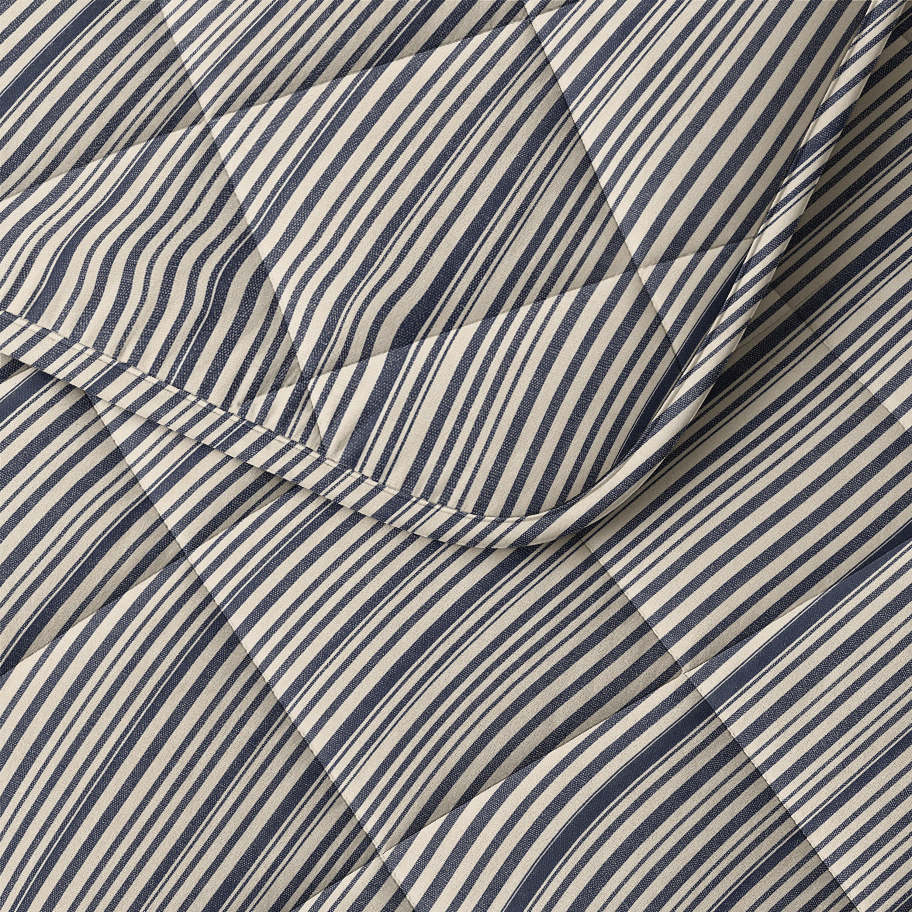 NordDream Lazy Stripy peitto beige-sininen 200x220 pestävä