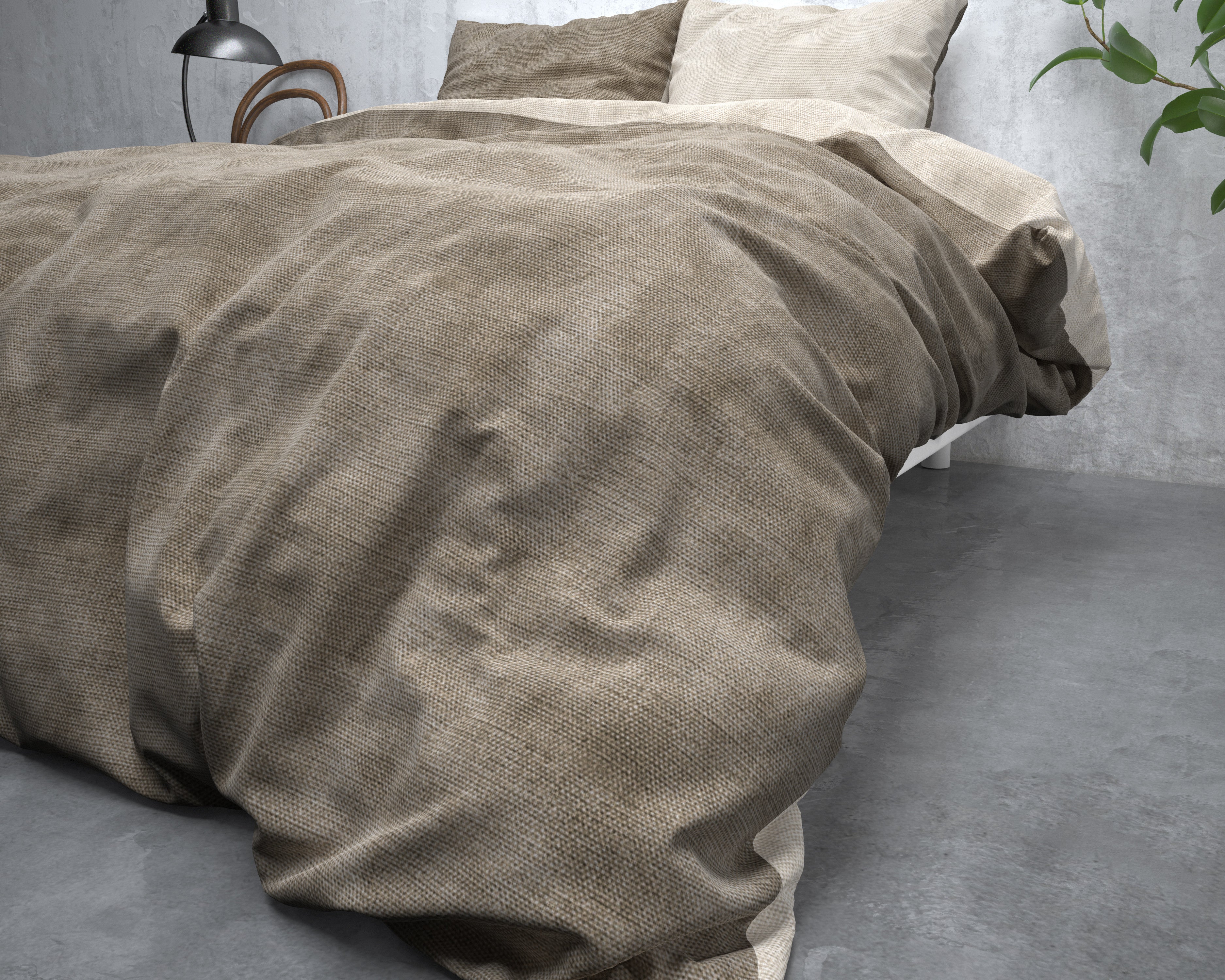 NordDream Flanel Washed Cotton pussilakana taupe