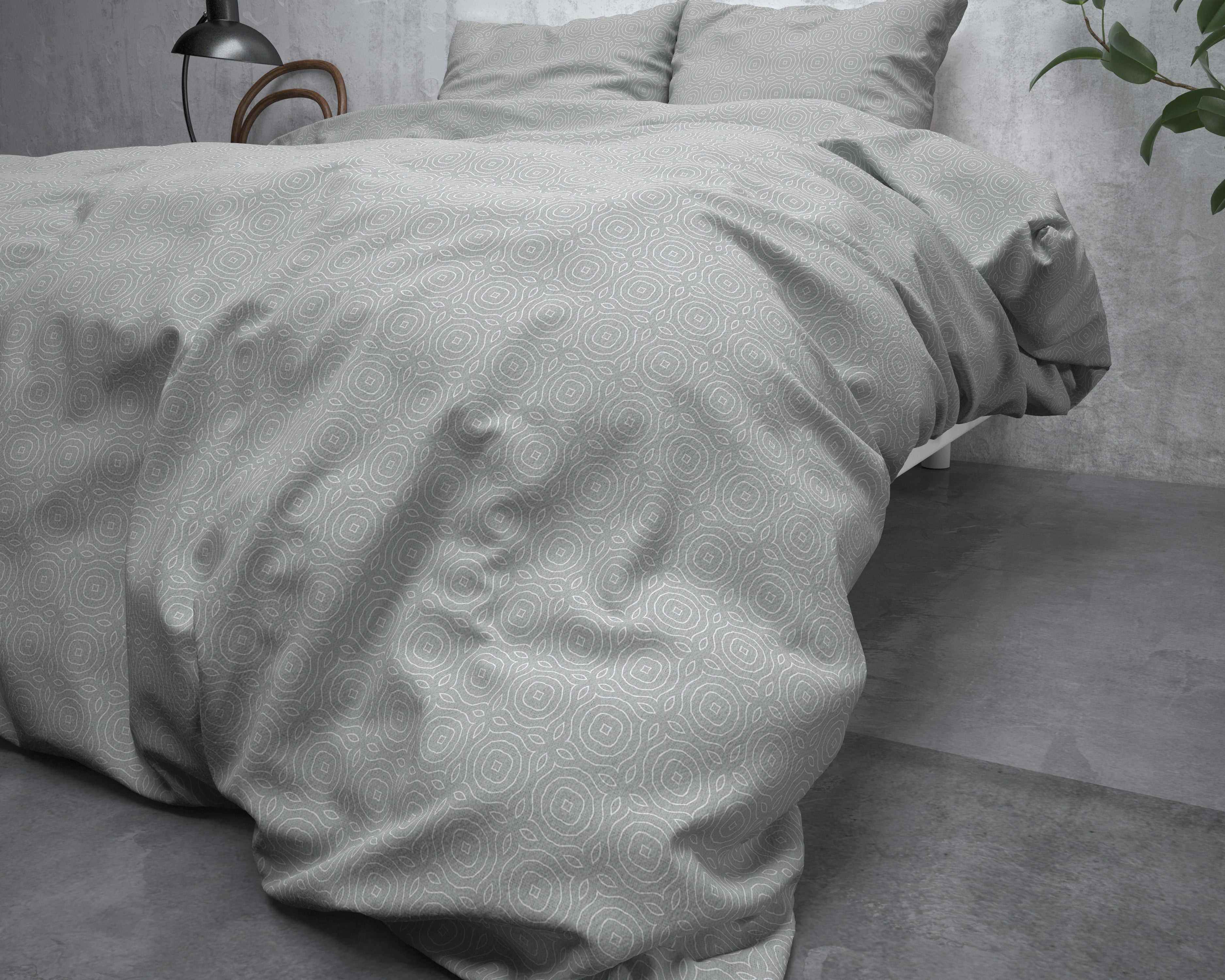 NordDream Flanel Jason harmaa pussilakana 140x200 lämmin