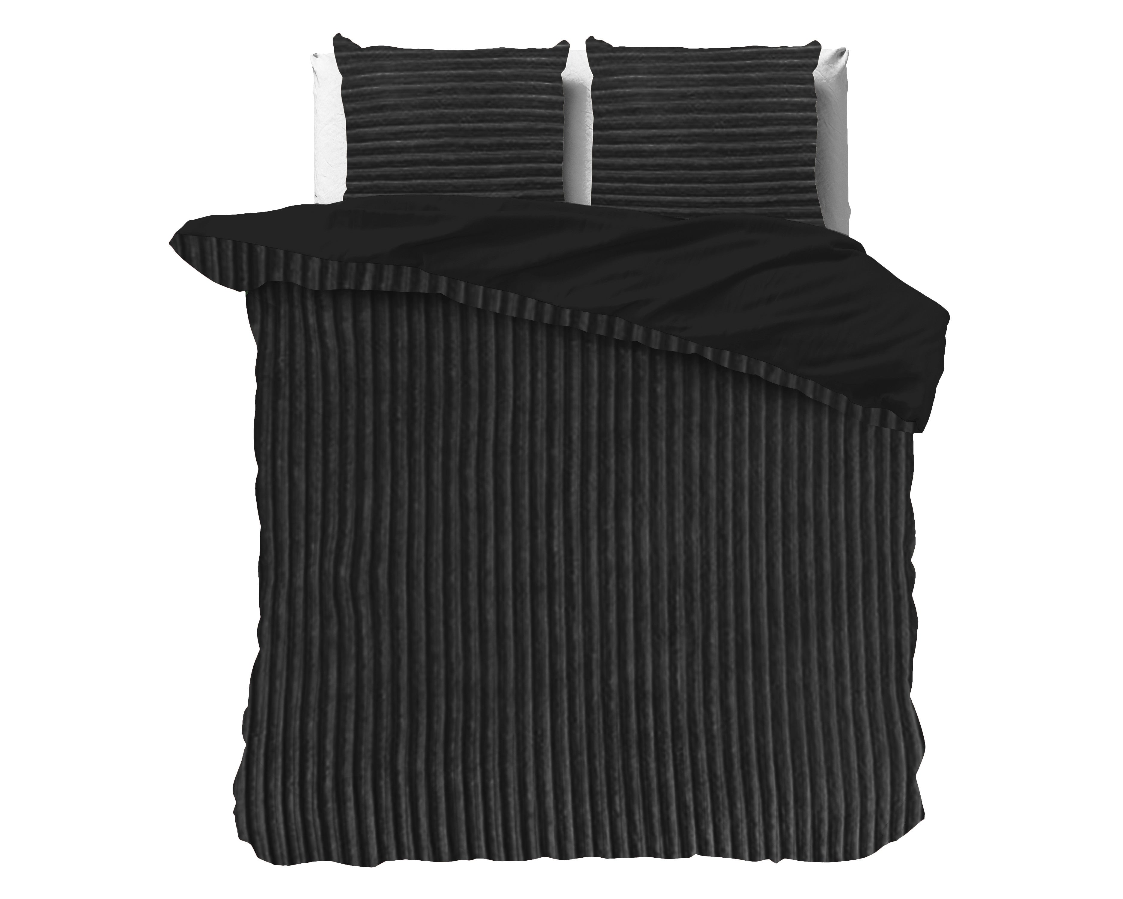 NordDream Teddy Rib pussilakana 240x200 musta