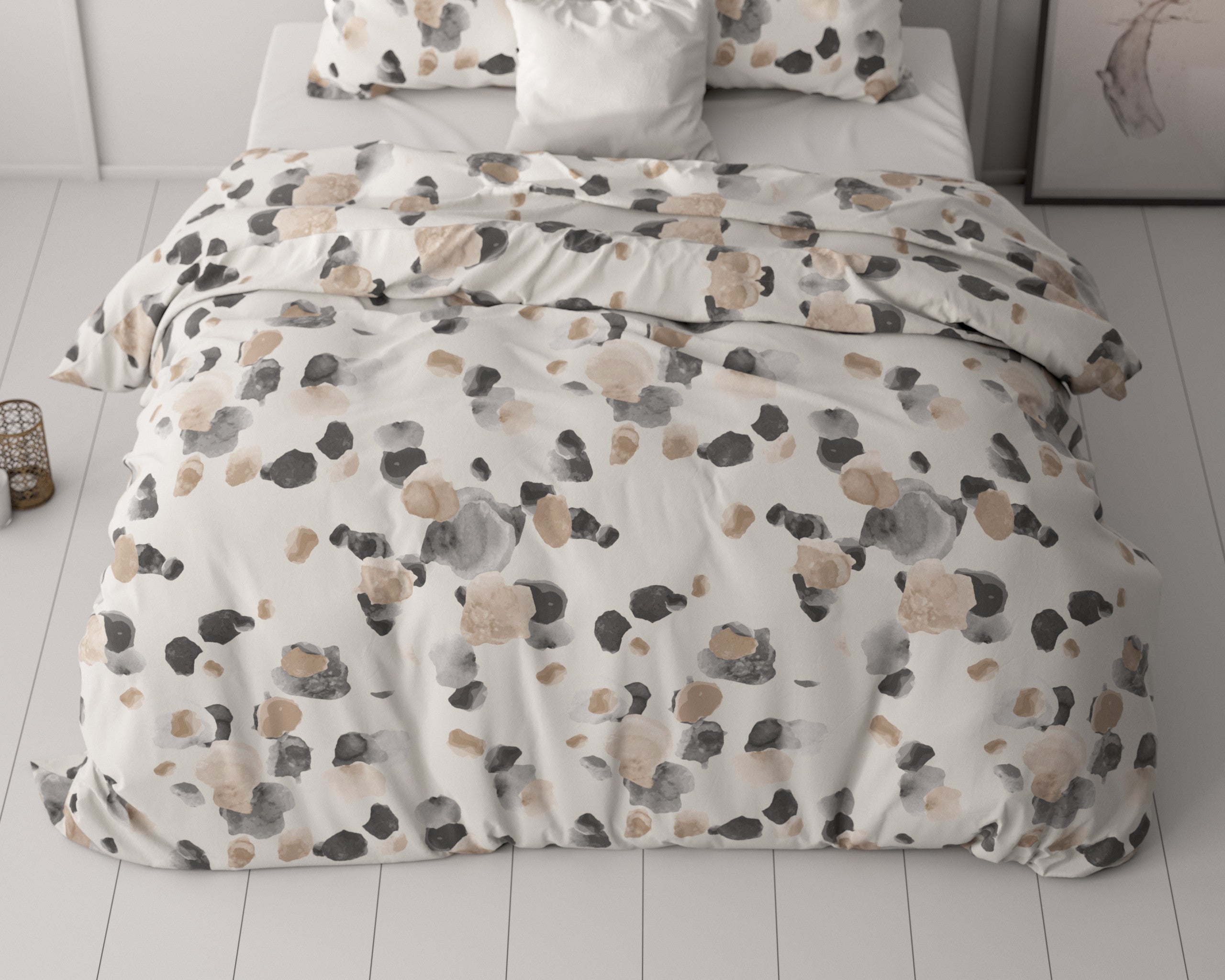 NordDream Spotty Zand pussilakana 240x220 hiekka mikrokuitu