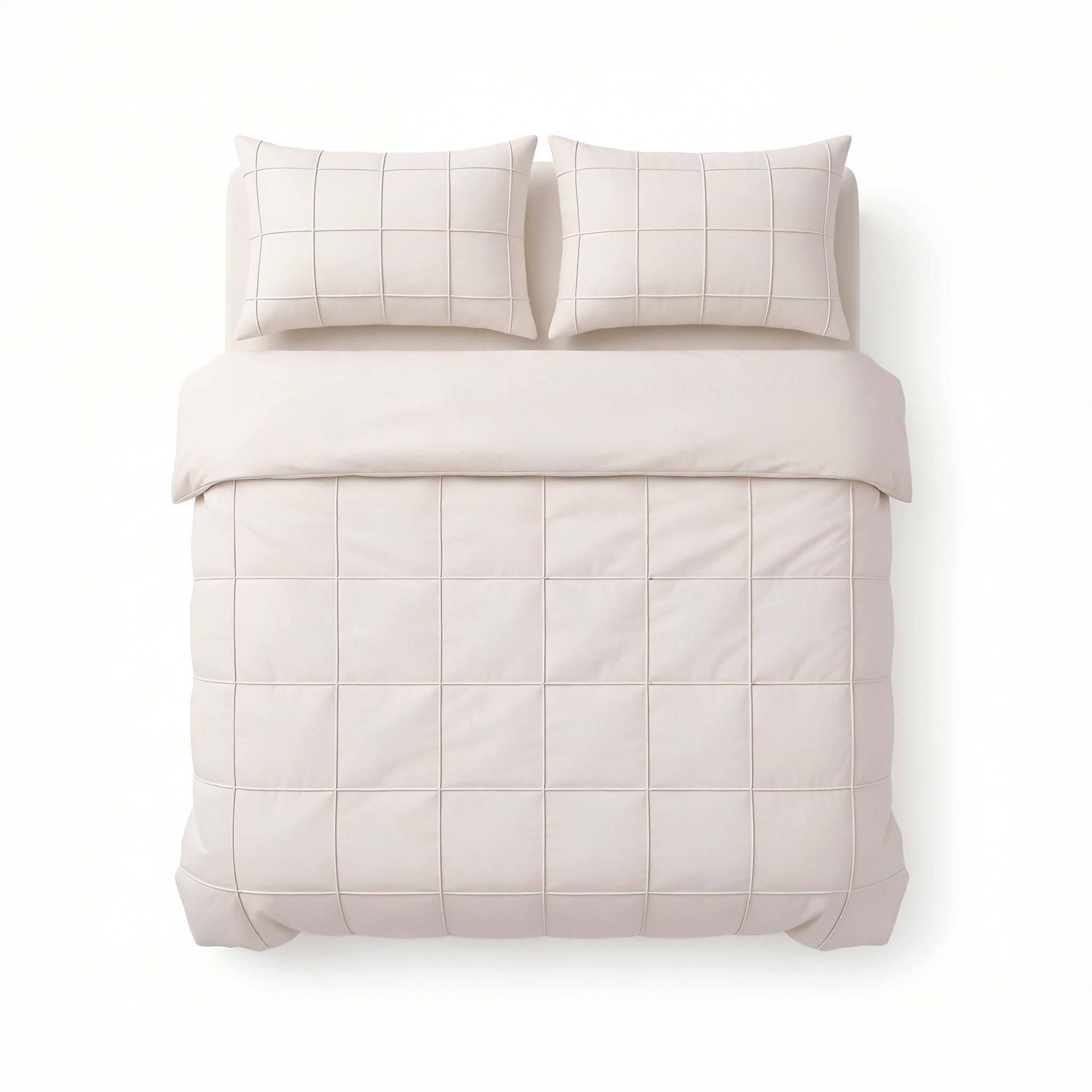 NordDream Fresh Check Pintuck pussilakana 140x200/220 beige