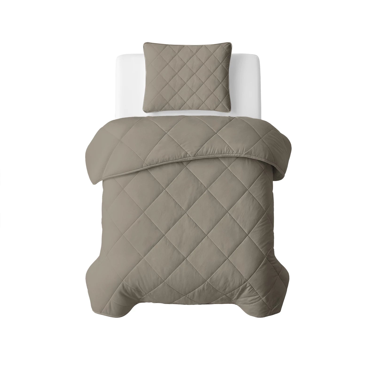 NordDream United peitto ilman pussilakanaa 240x200 taupe liinoilla