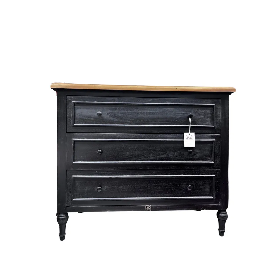 Sasus Adriano lipasto 100x45x85 musta 3 laatikkoa