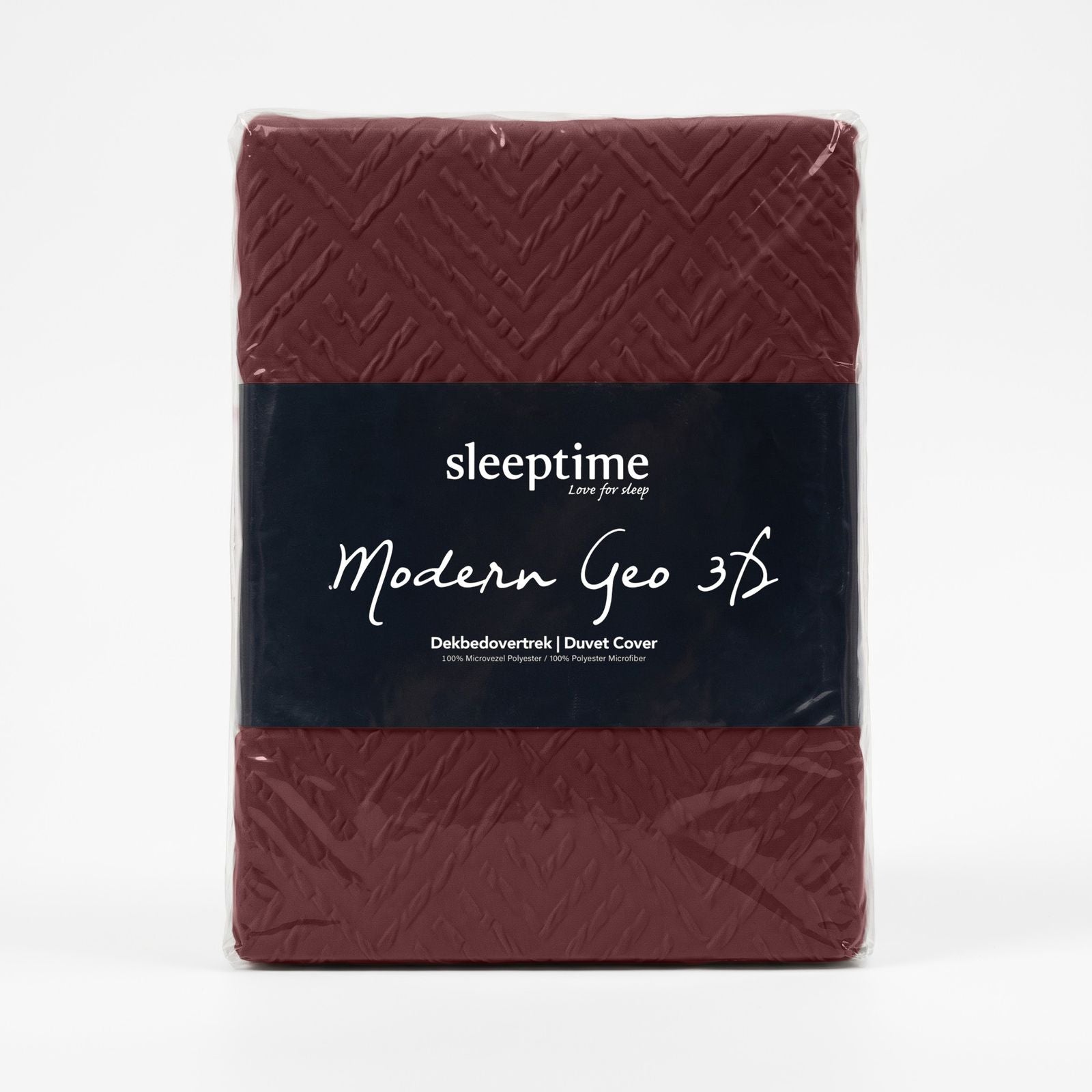 NordDream Embossed Modern Geo 3D pussilakana 140x200/220 bordeaux