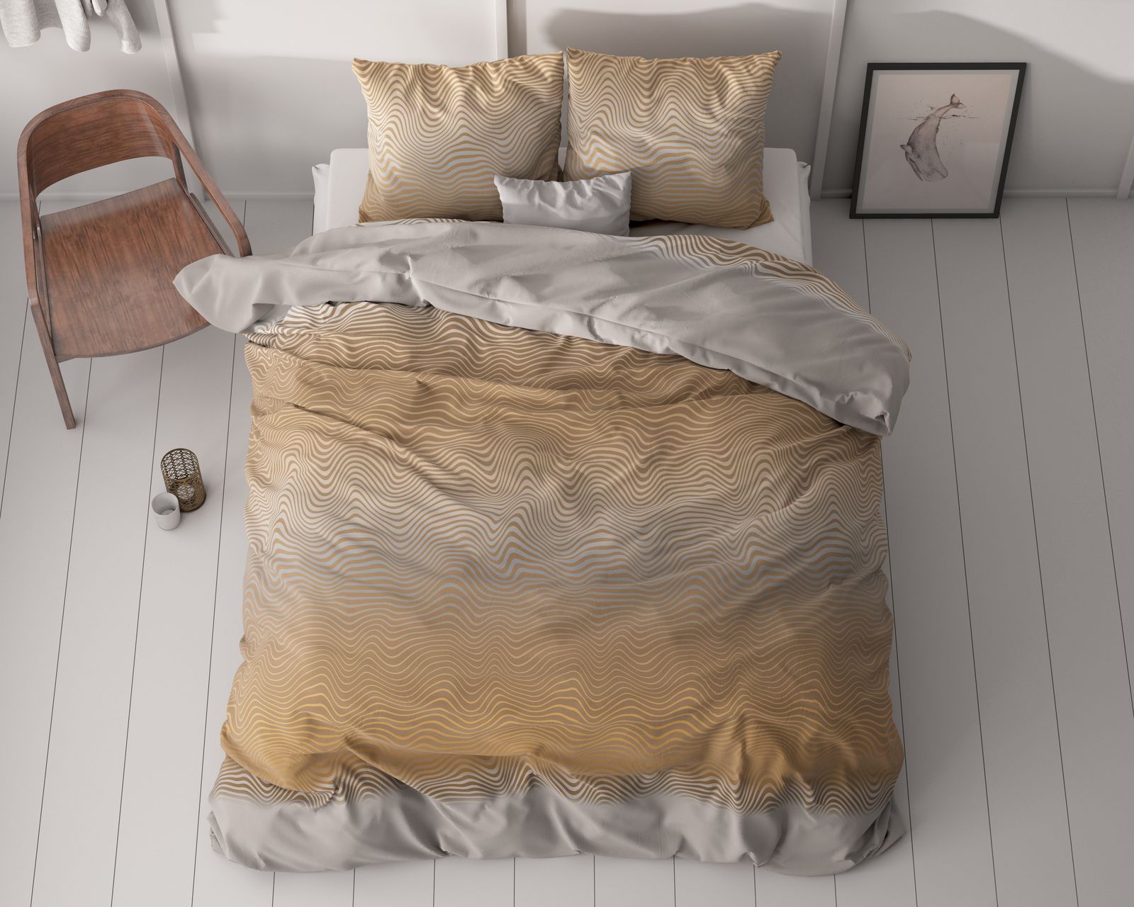 NordDream Classy Boyd pussilakanasetti 240x220 oranssi
