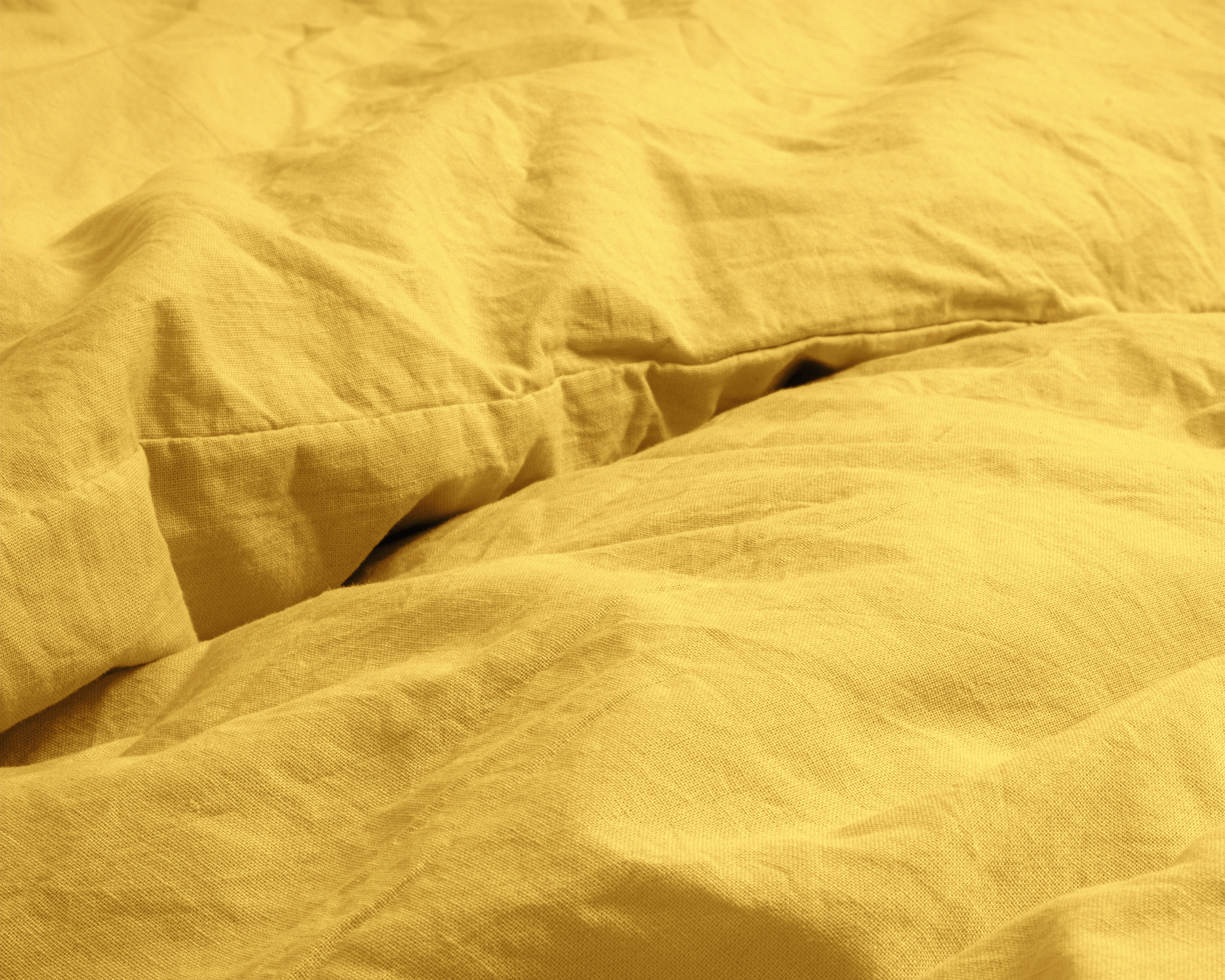 NordDream Stone Washed pussilakanasetti mustard 200x200 puuvilla