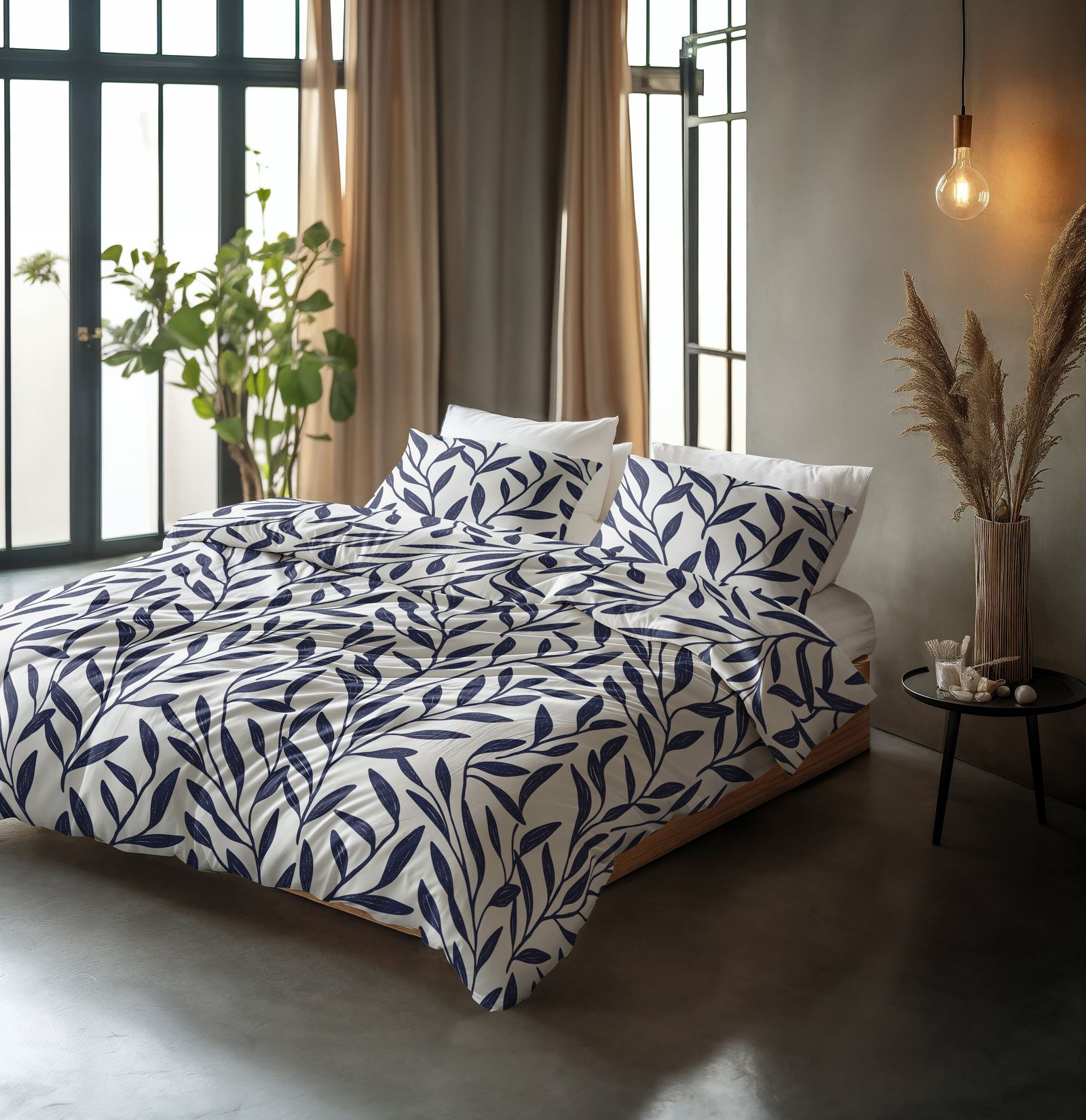 NordDream Pure Blue Willow pussilakanasetti sininen 200x200 heng