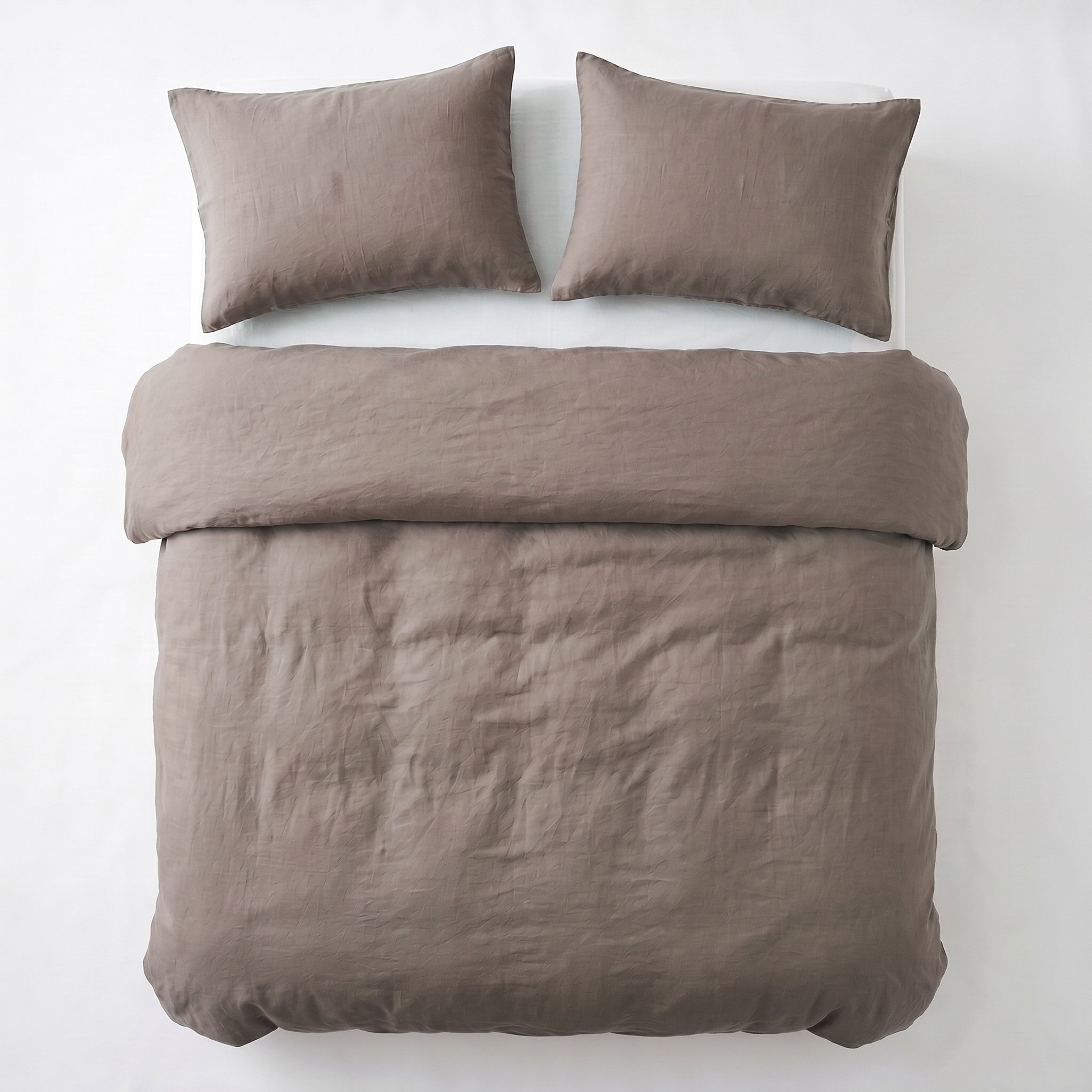 NordDream Stone Washed pussilakana 240x200/220 taupe puuvilla