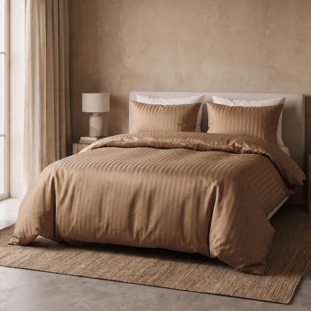 NordDream Hotel Dallas pussilakanasetti taupe 240x200/220 kohokuvio