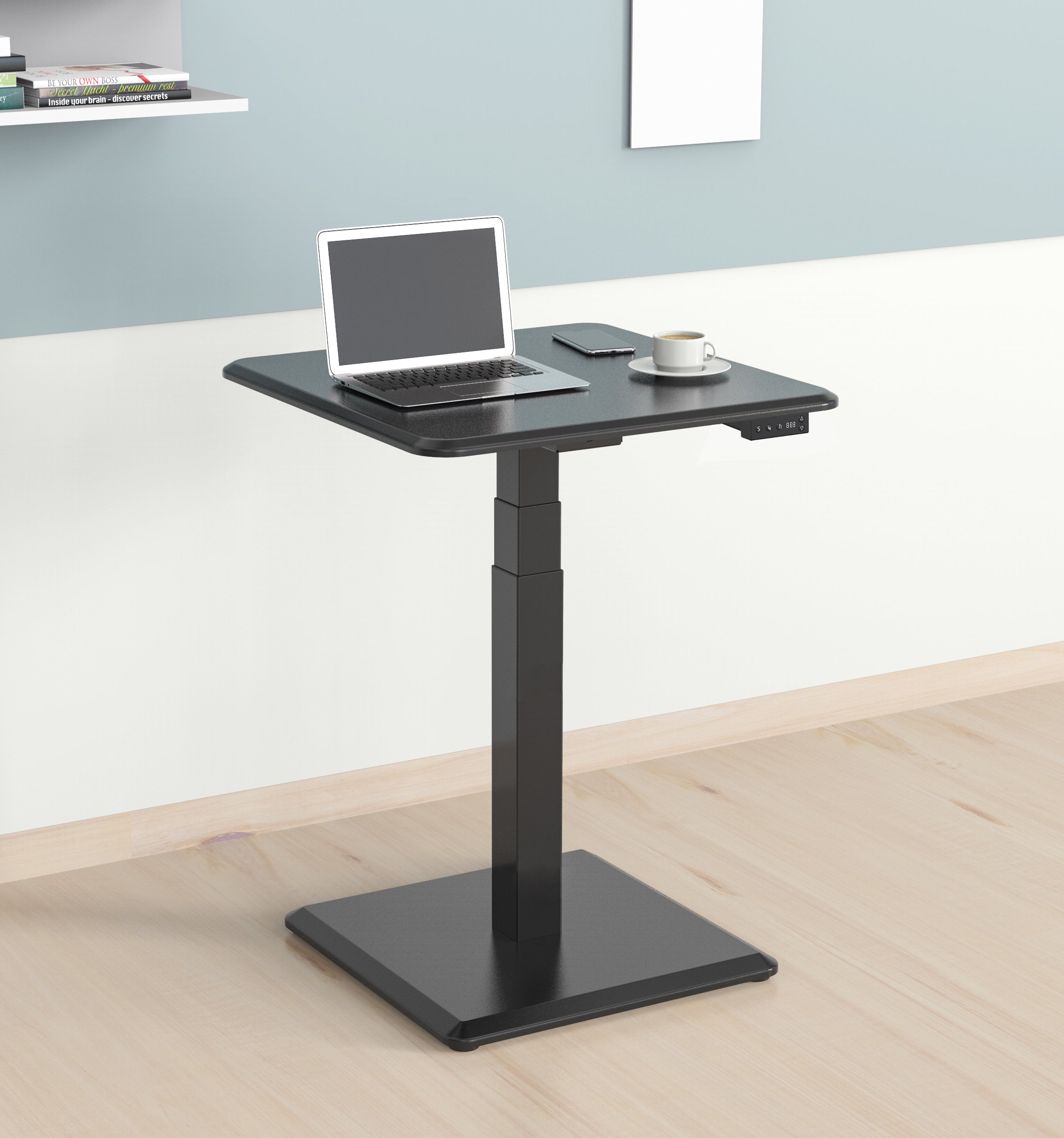 Stoo Desk Single Compact sähköpöytä musta 60x60