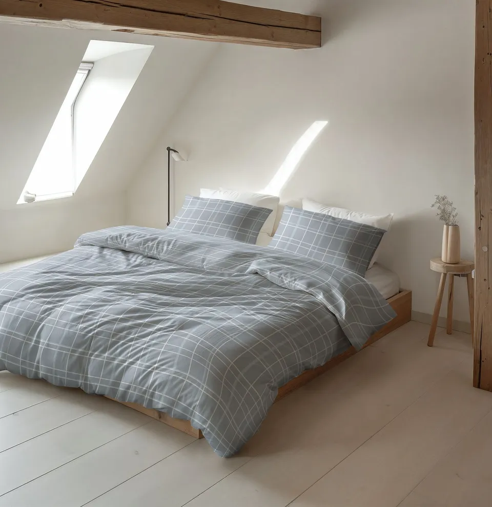 NordDream Flanel Seva pussilakana Sininen 140x200/220 pehmeä