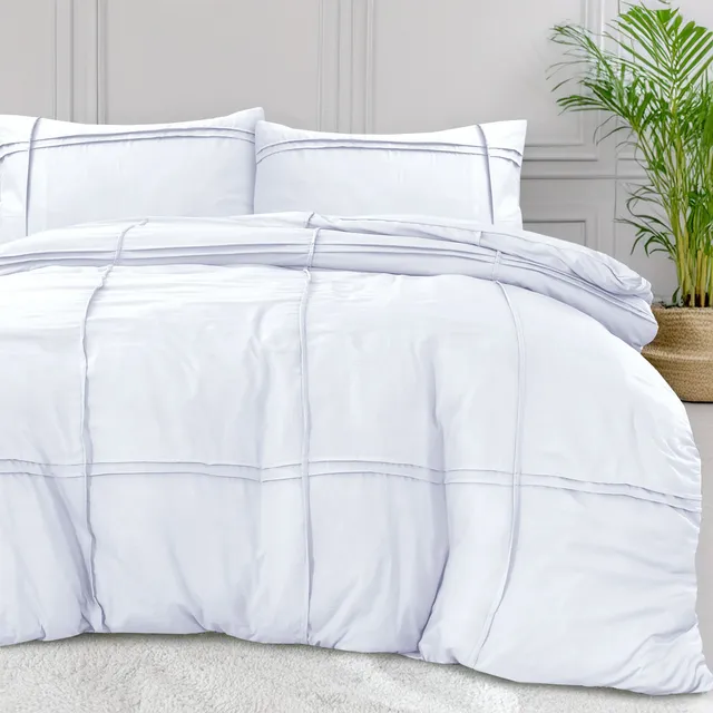NordDream Fresh Washed Tufted pussilakanasetti 200x200/220 valkoinen