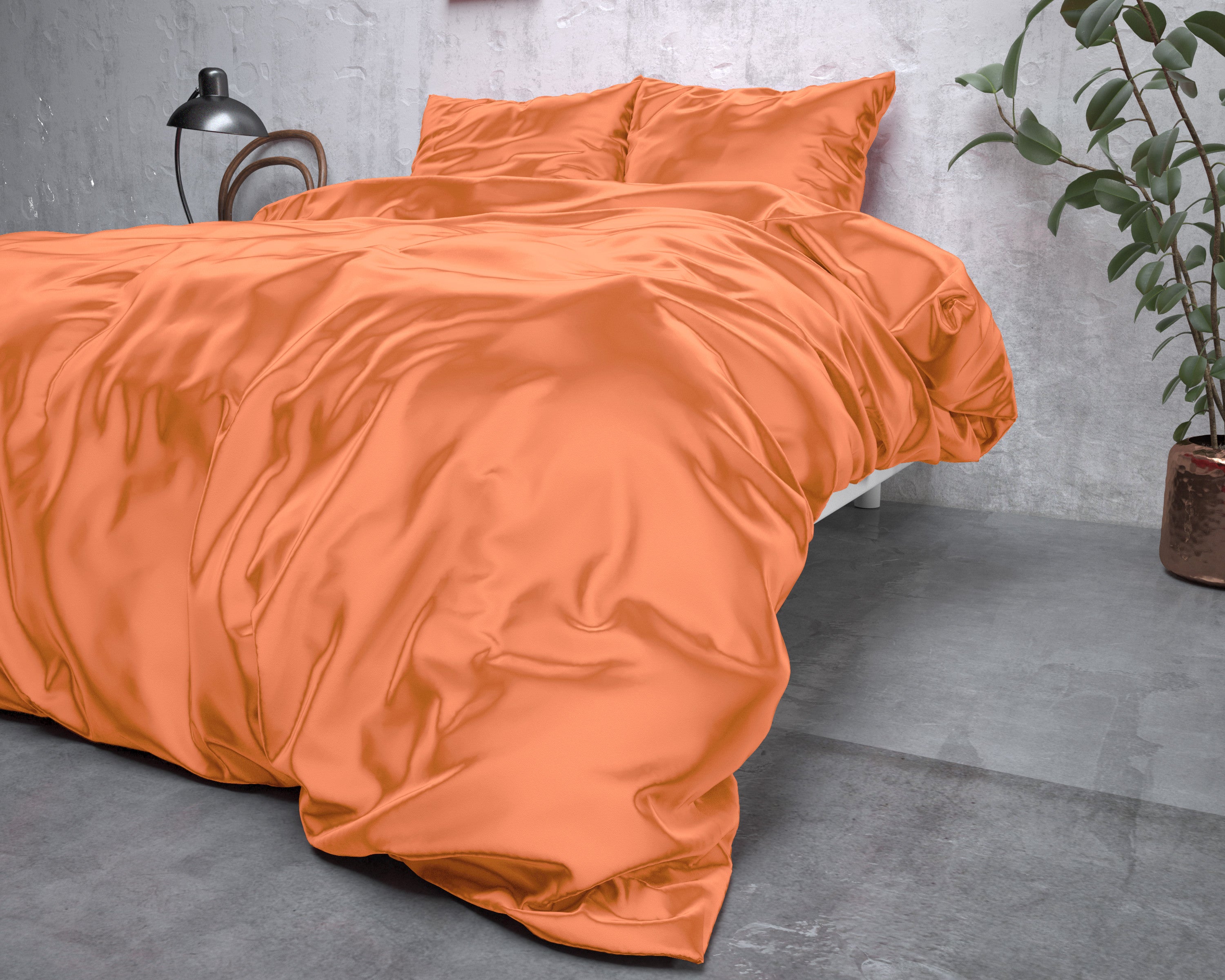 NordDream Beauty Skin Care pussilakana pastellioranssi 200x200 cm satiini