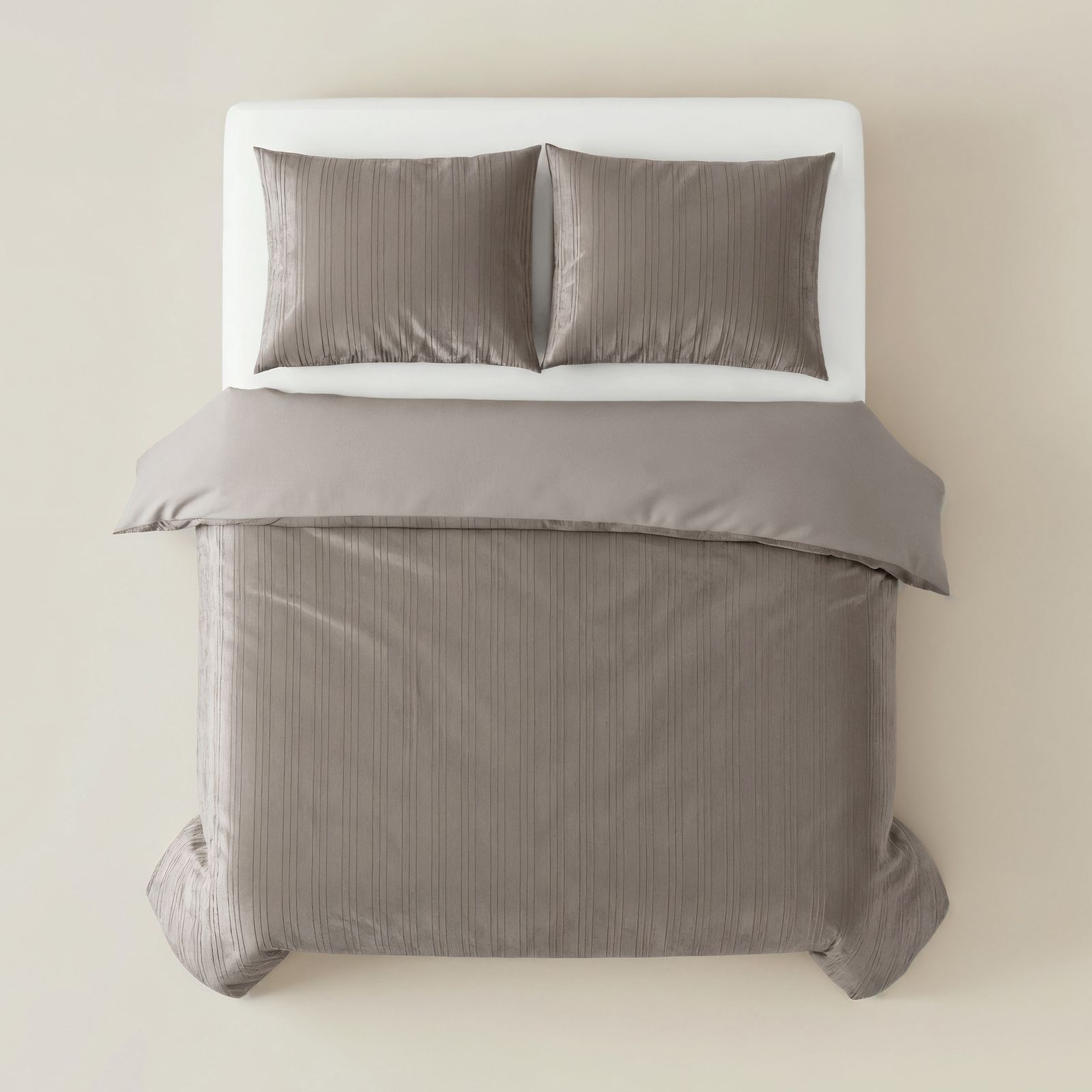 NordDream Velvet Lining pussilakanasetti 200x200 taupe sametti