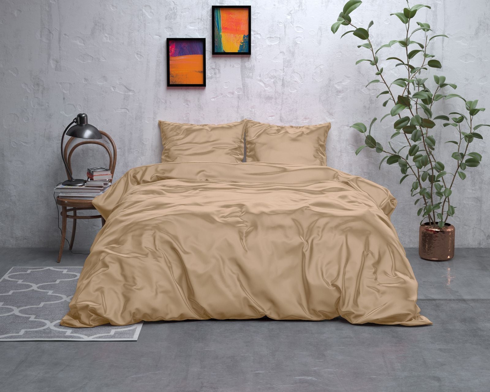 NordSleeps Beauty Skin Care pussilakana 240x220 taupe satiini
