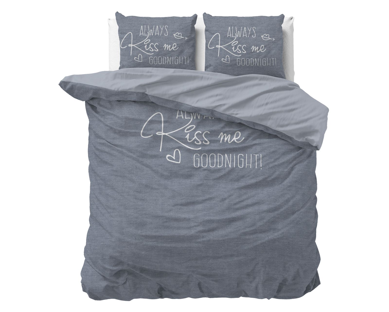 NordDream Essentials Kiss Me pussilakana 140x200/220 sininen