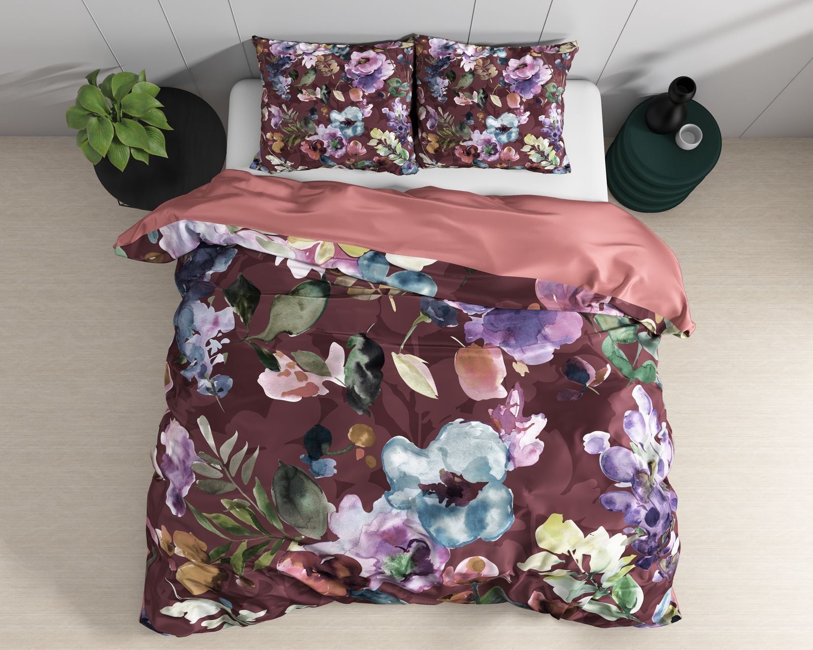 NordDream Wild Satiini Anne pussilakana violetti puuvillasatiini