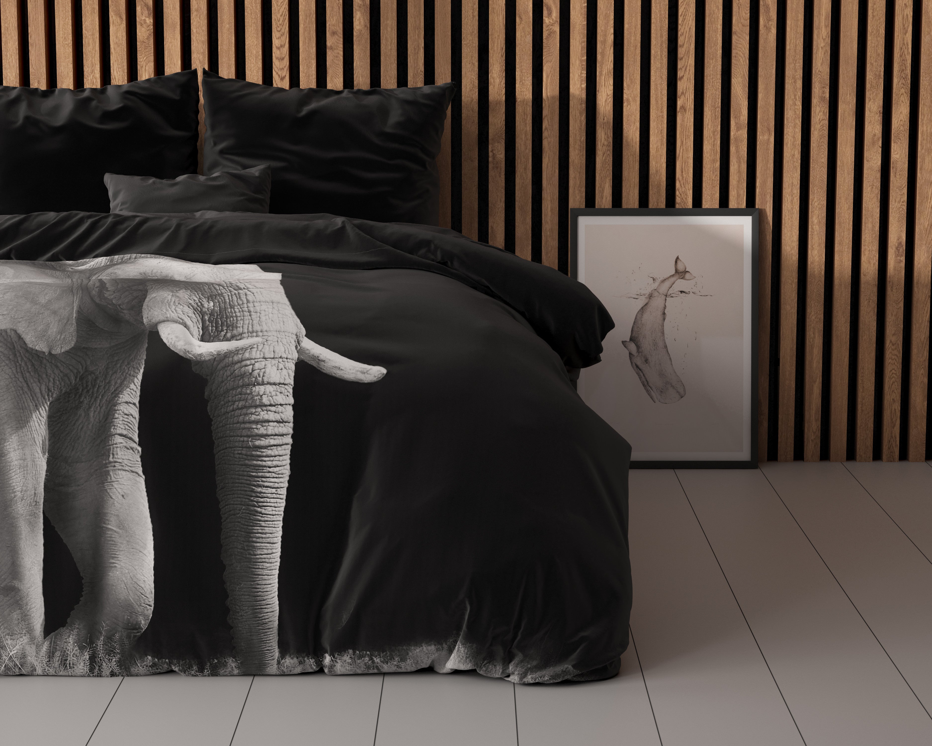 NordDream Essentials Elephant pussilakana 240x200 musta