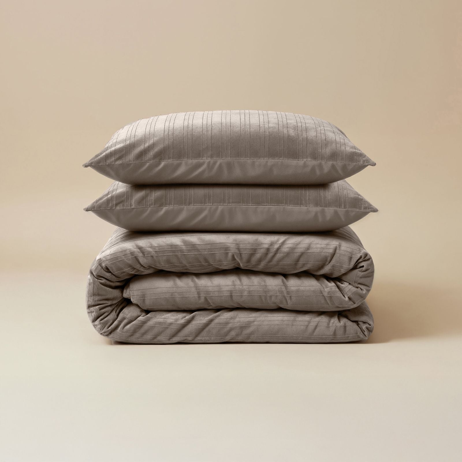 NordDream Velvet Lining pussilakanasetti 200x200 taupe sametti