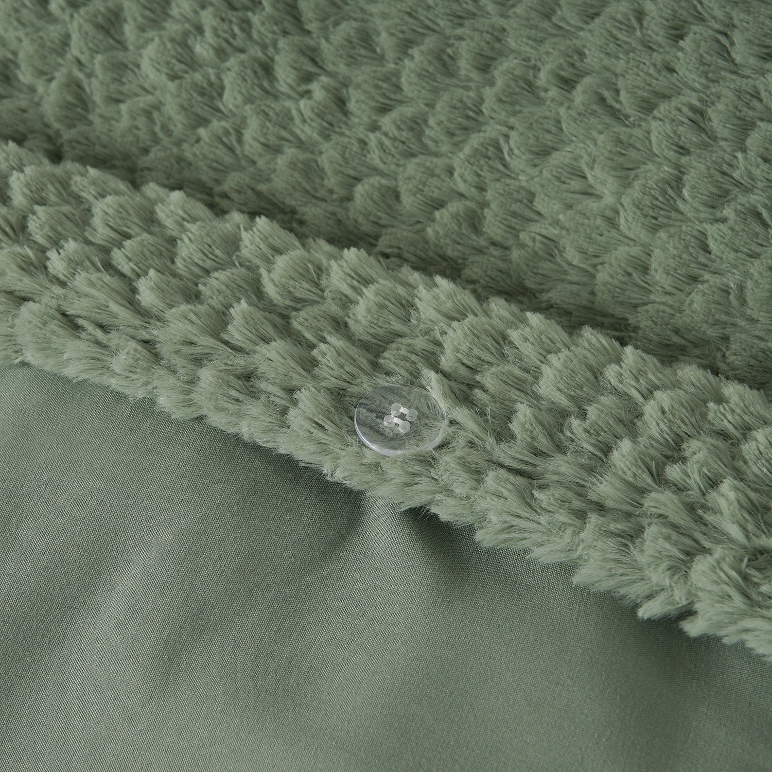 NordDream Teddy Fur pussilakana vihreä 200x200/220 lämmin