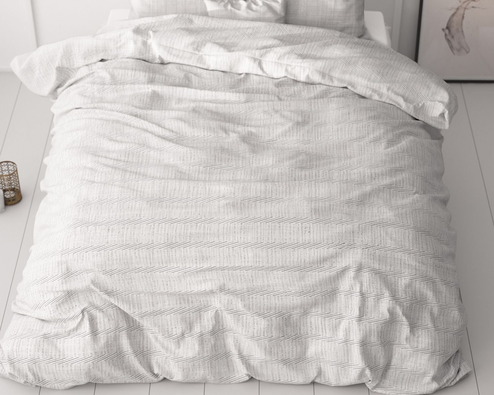 NordSleeps Classy Menno pussilakana 240x220 valkoinen mikrokuitu