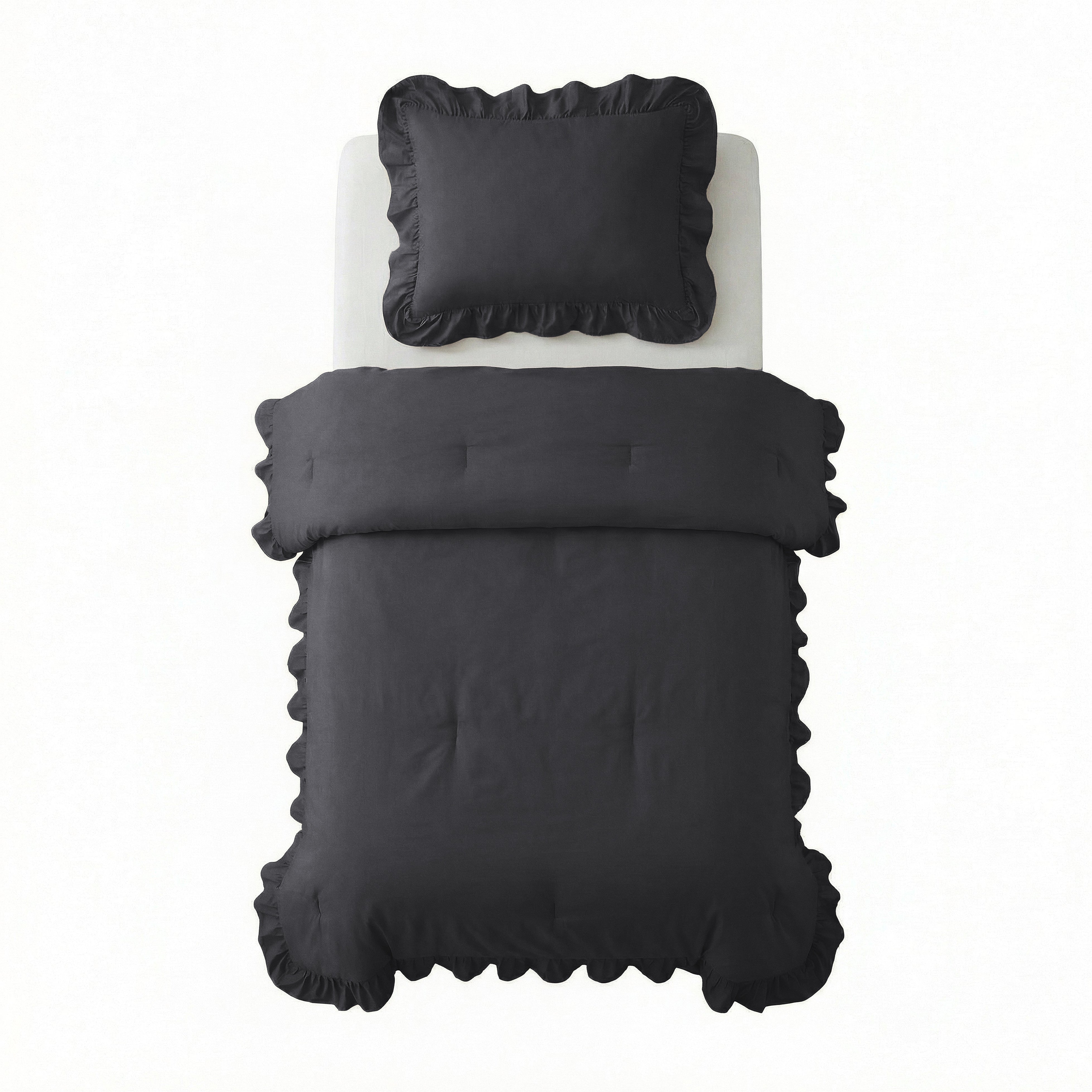 NordDream Lazy Ruffles peitto 140x200 antrasiitti pussiton