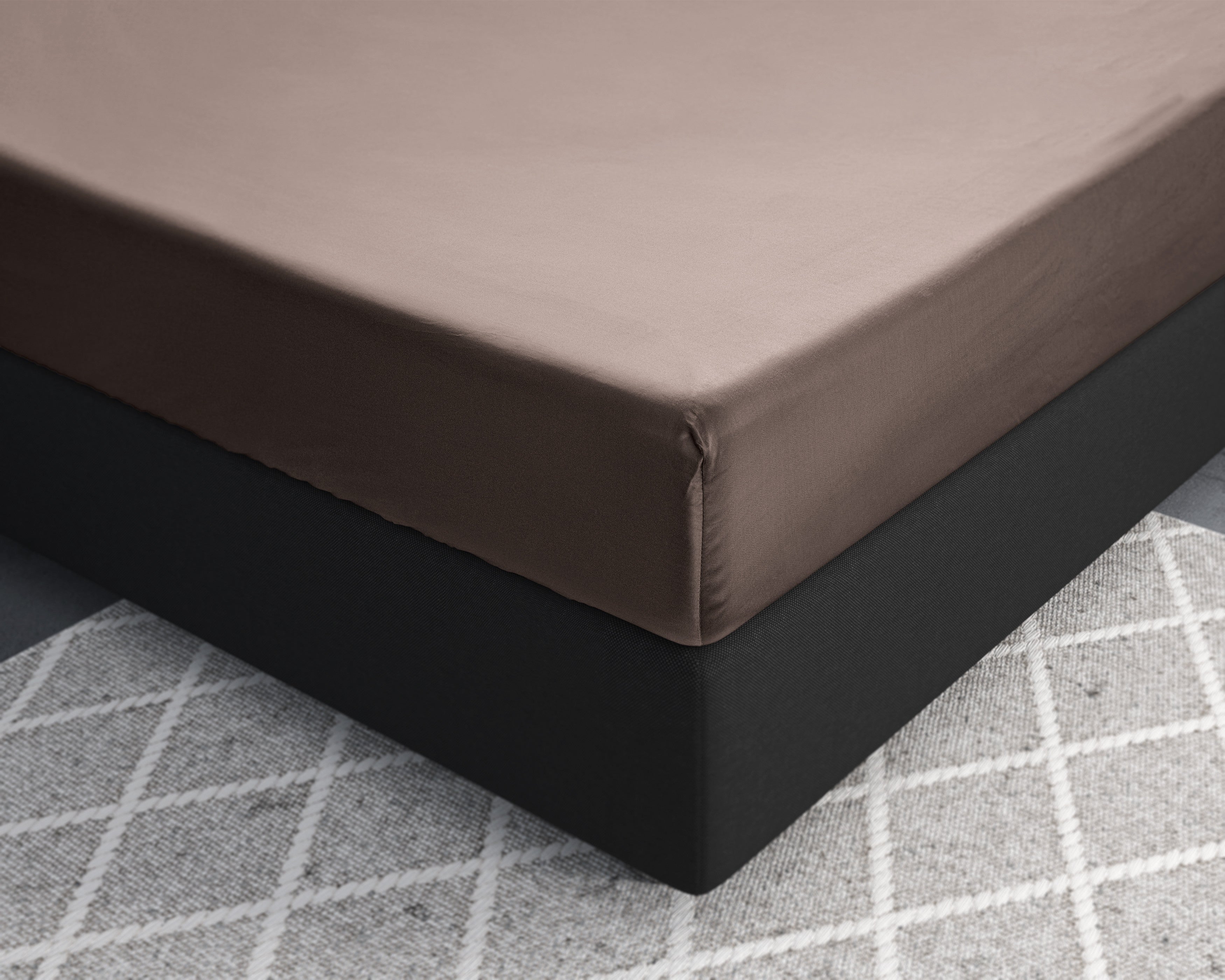 NordDream satiinialuslakana taupe 2 kpl 30 cm