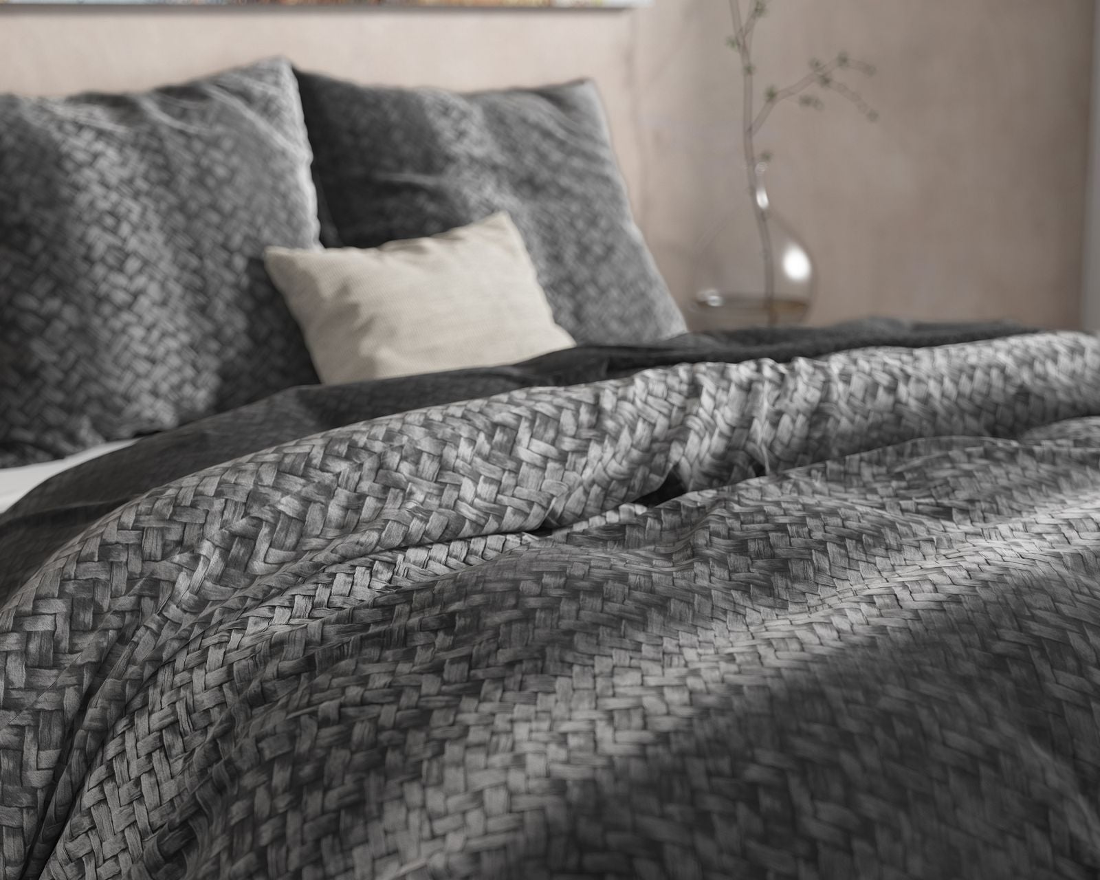 NordDream Flanel Gradient Knits pussilakana 240x220 harmaa
