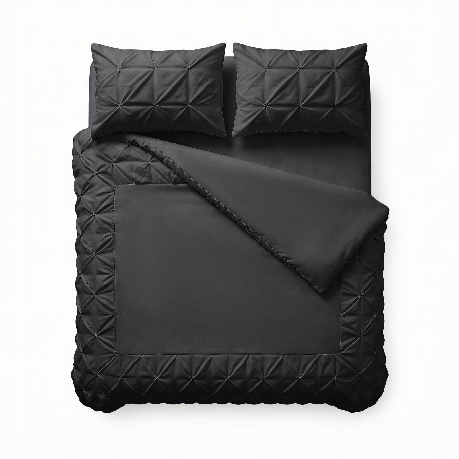 NordDream Fresh Border Pintuck pussilakana 140x200 musta
