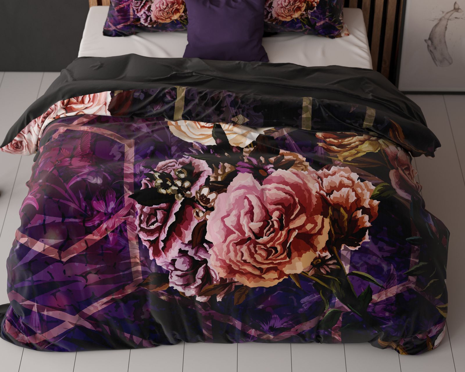 NordDream Essentials Marise pussilakana violetti sis. liinat