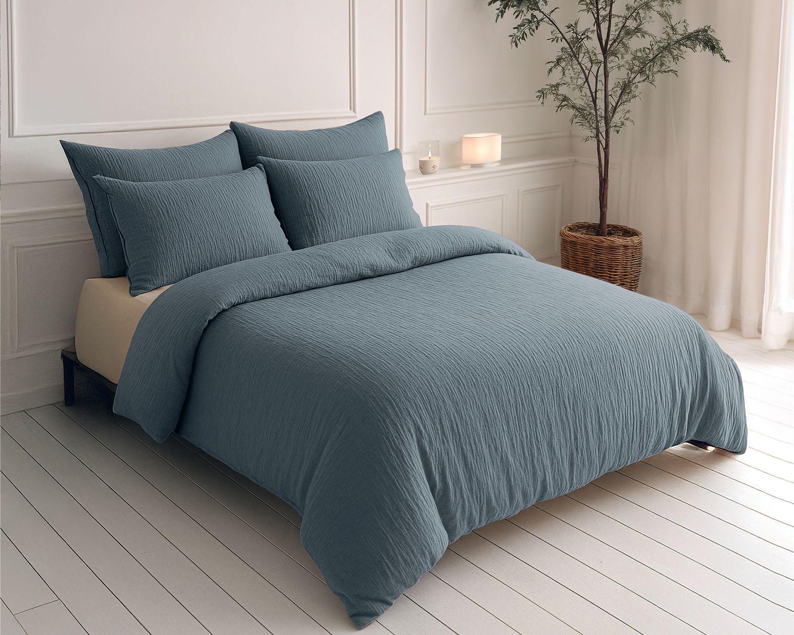 NordDream Lazy musseliinipeitto Vihreä 140x200 pestävä