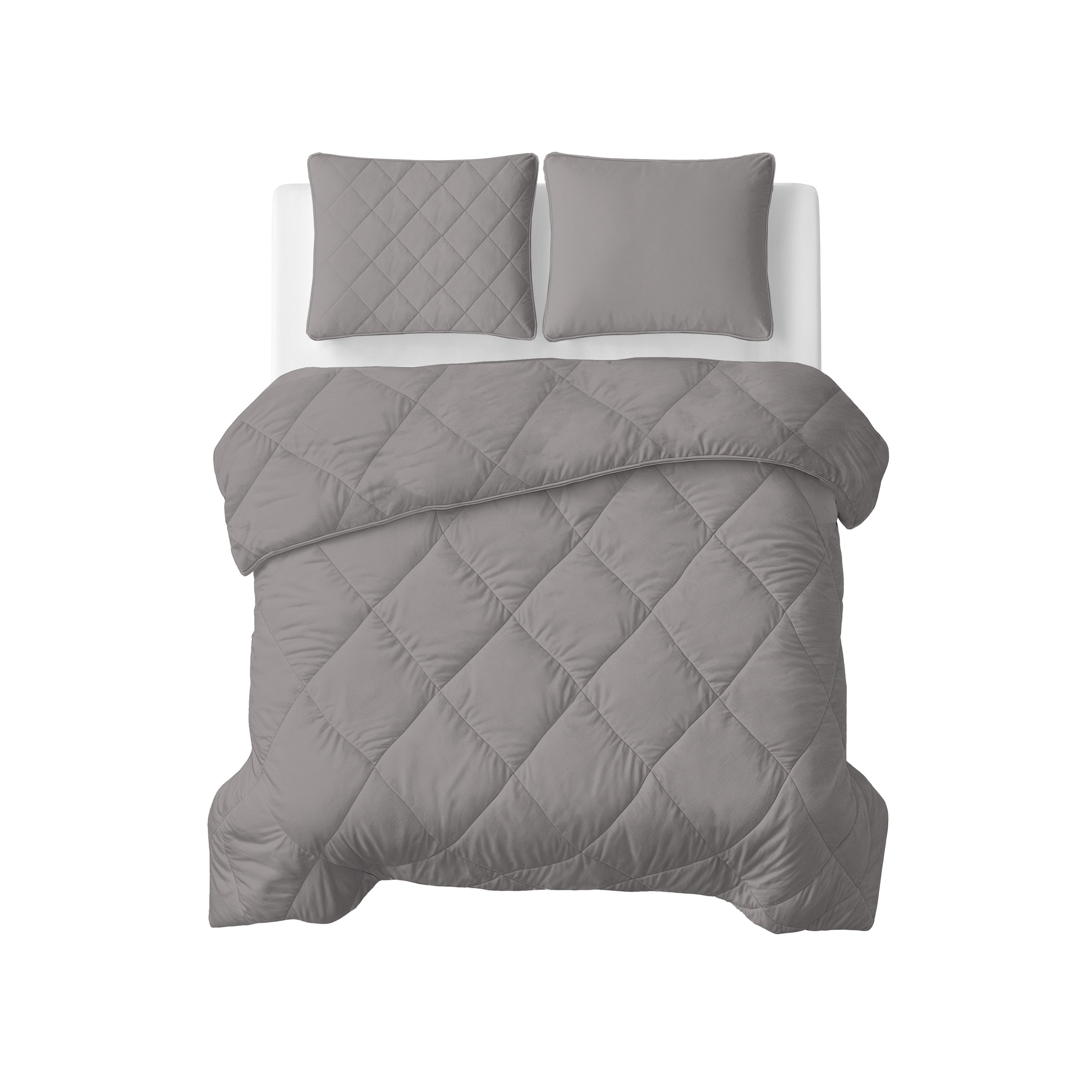 NordDream Lazy Uni pussiton peitto 200x200 harmaa mikrokuitu