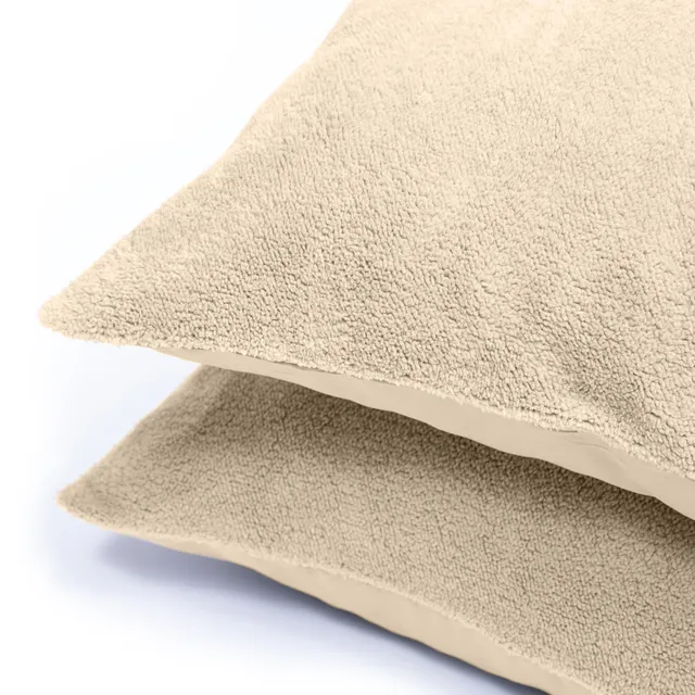 NordDream Teddy tyynyliina 60x70 taupe 2-pack lämmin