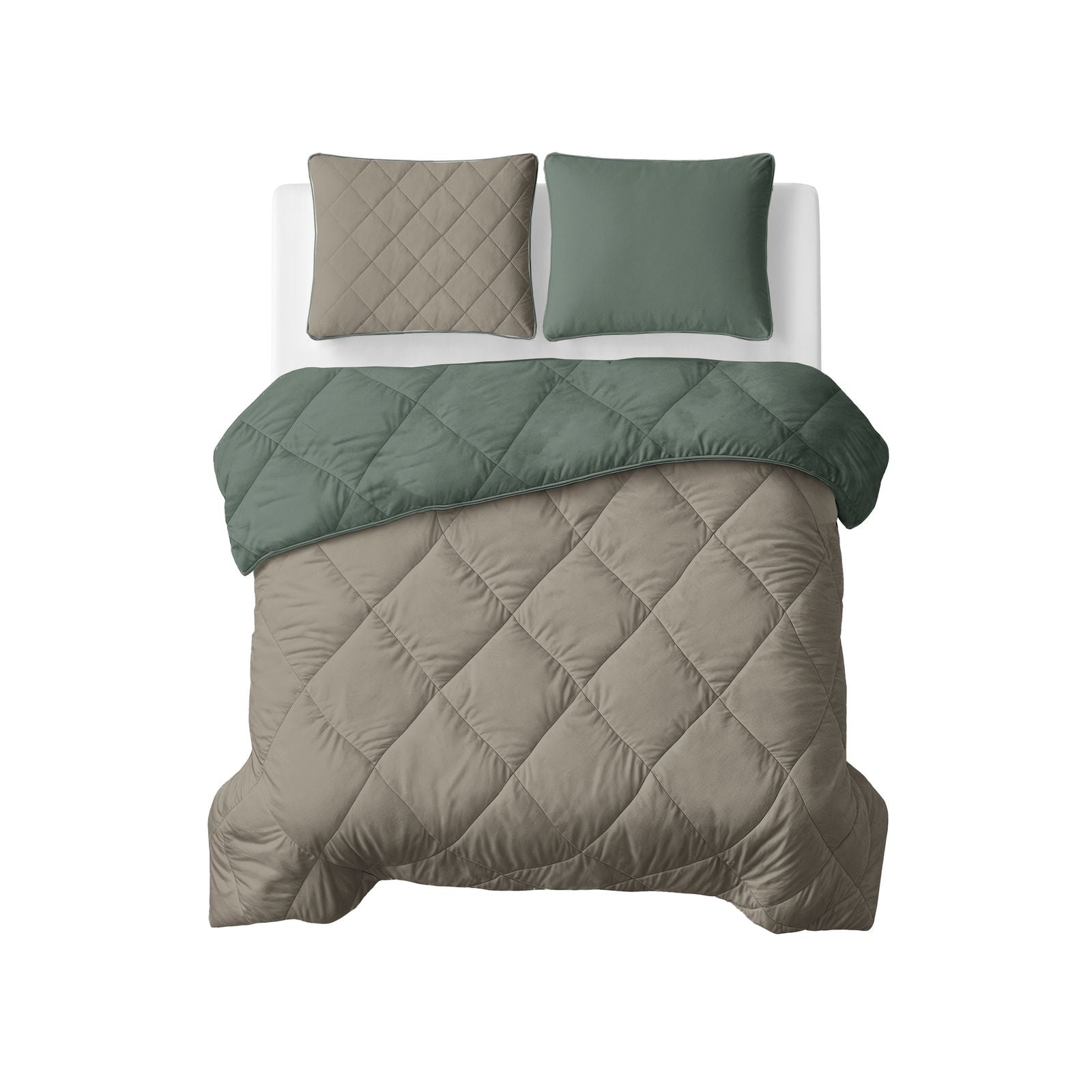 NordDream Lazy pestävä peitto 200x200 vihreä