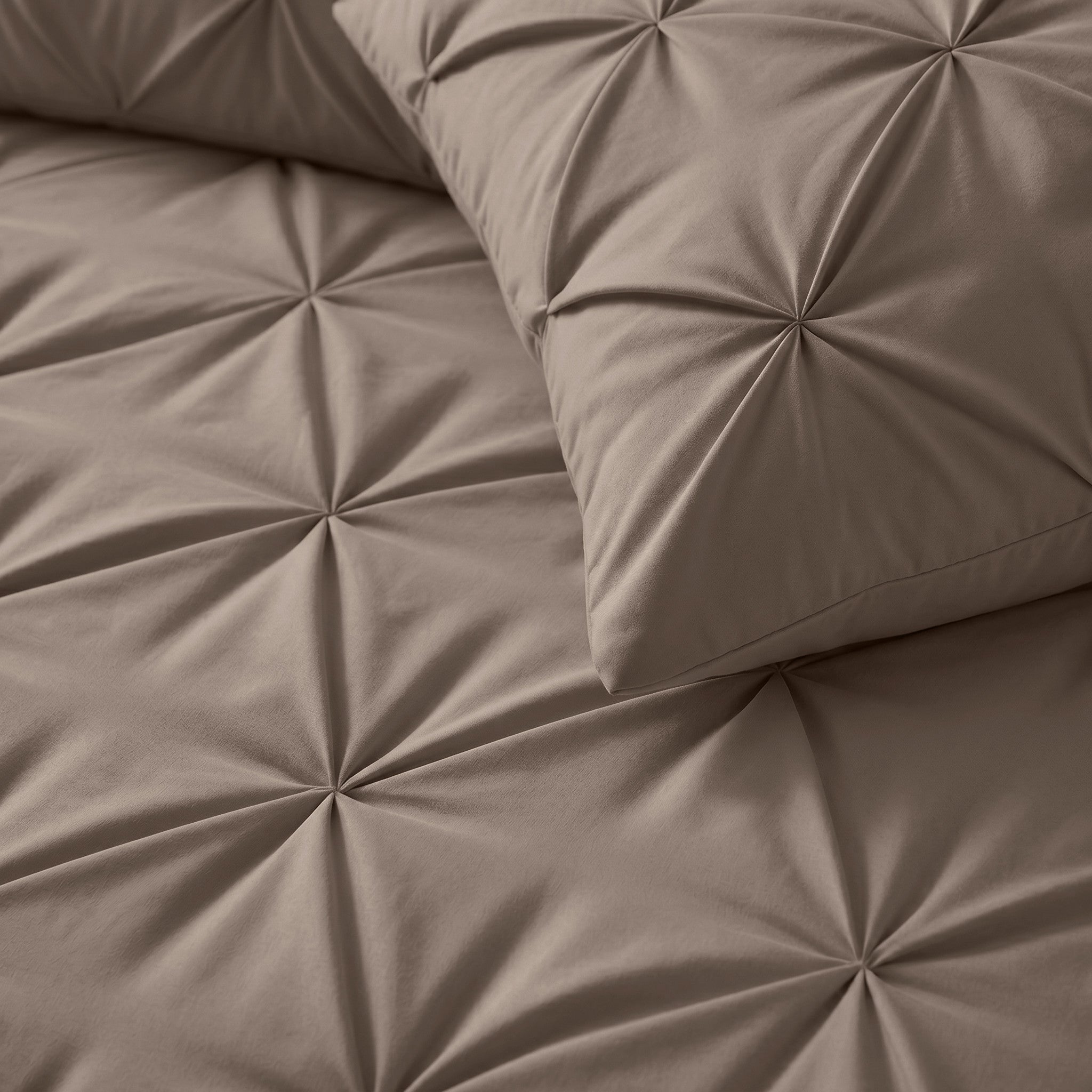 NordDream Lazy Pintuck tyynyliina 60x70 taupe puuvilla 2kpl